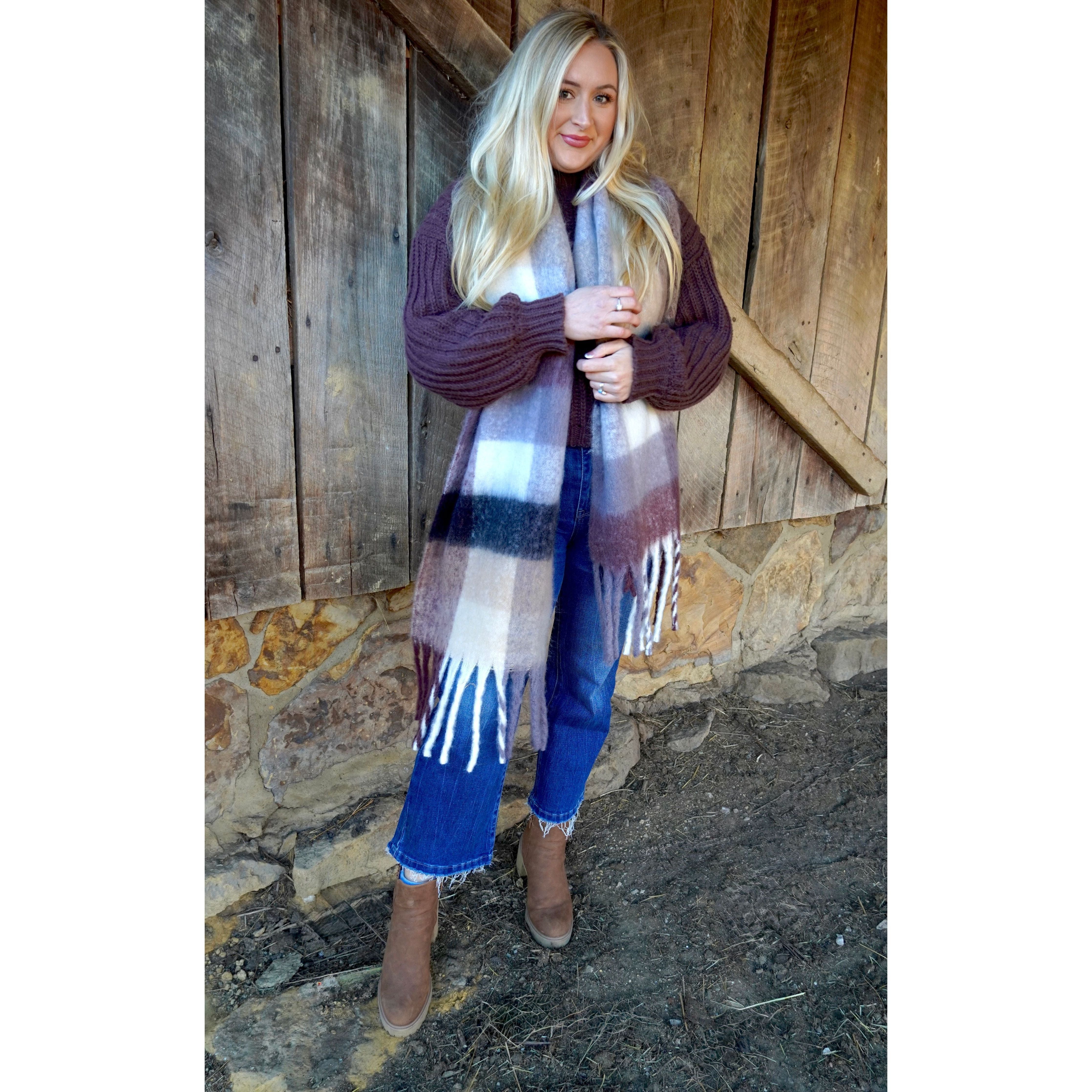 Flannel Striped Scarf