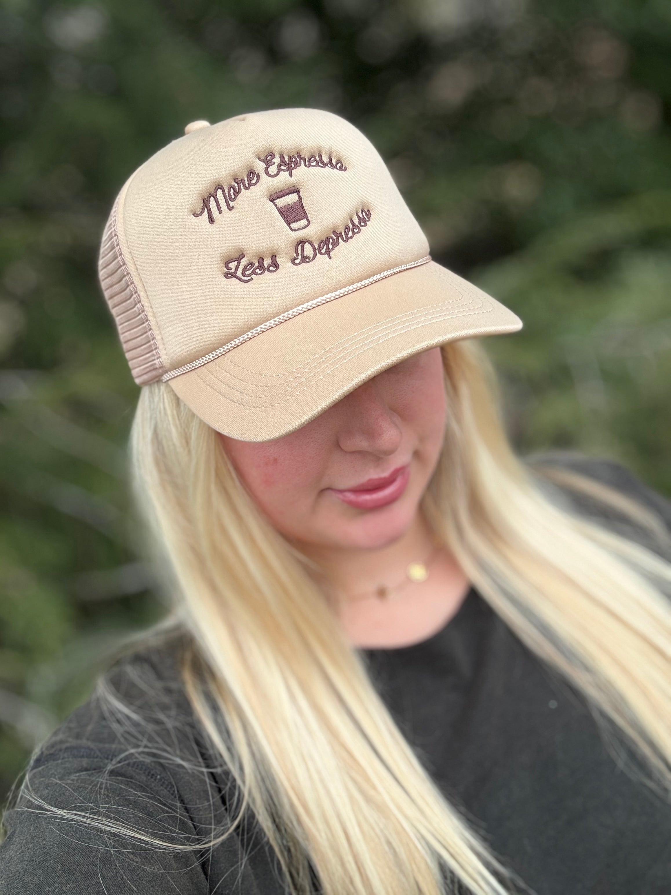 More Espresso Less Depresso Cap