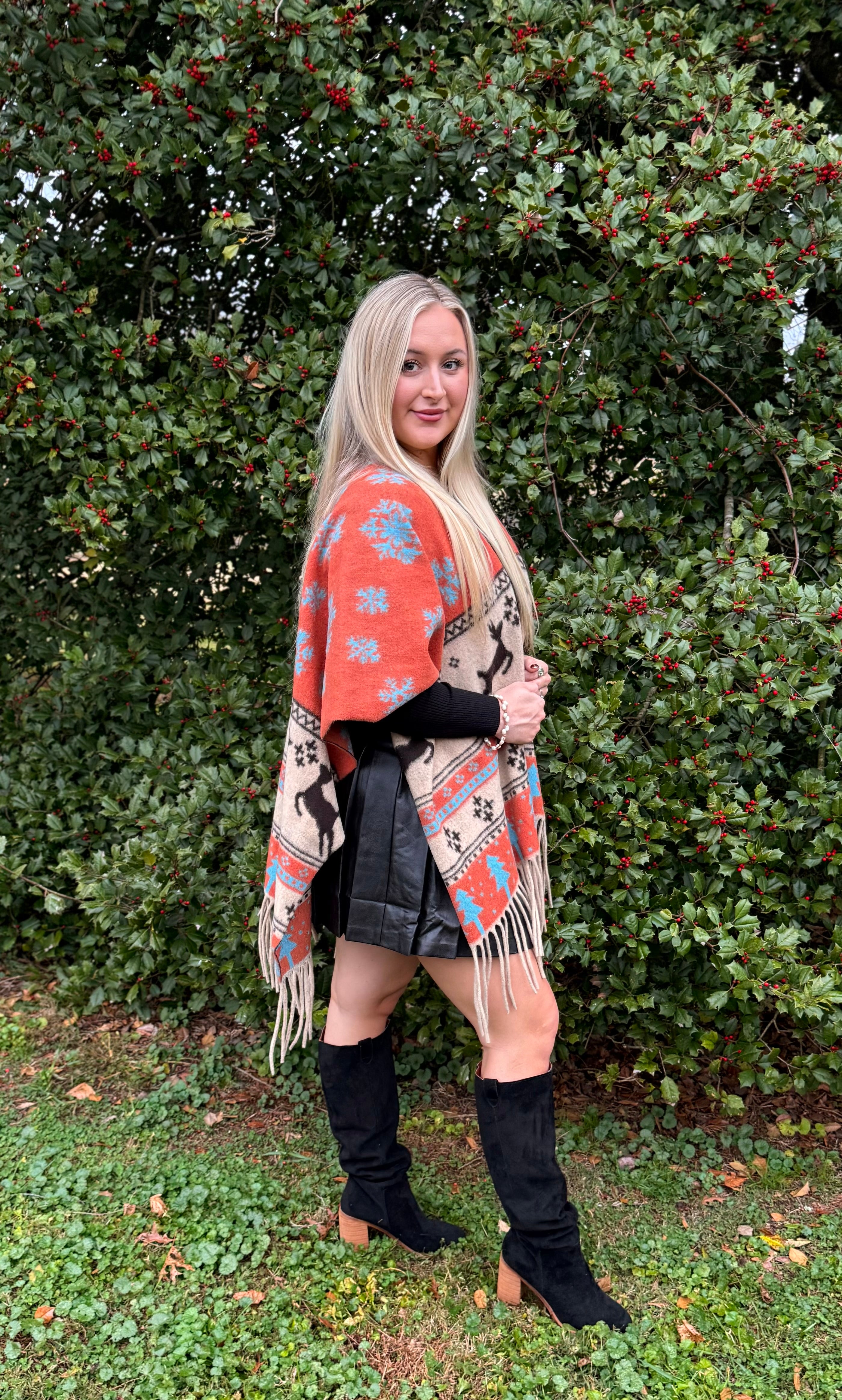 Fringed Winter Shawl