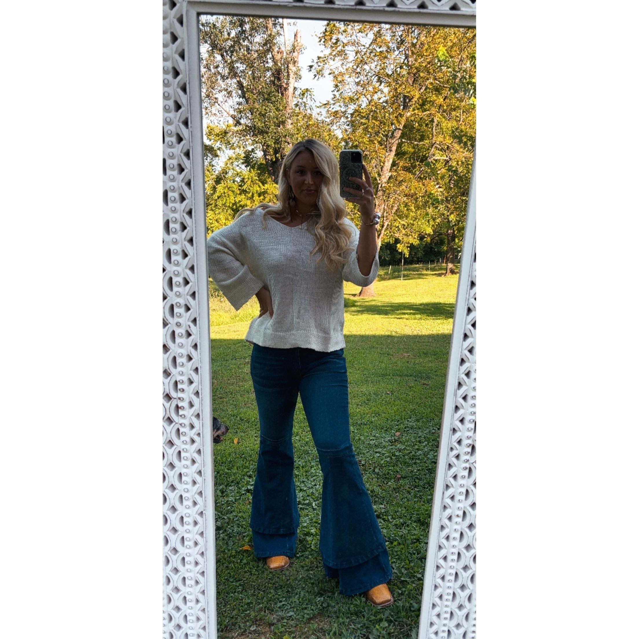 Keeping Cozy White Sweater