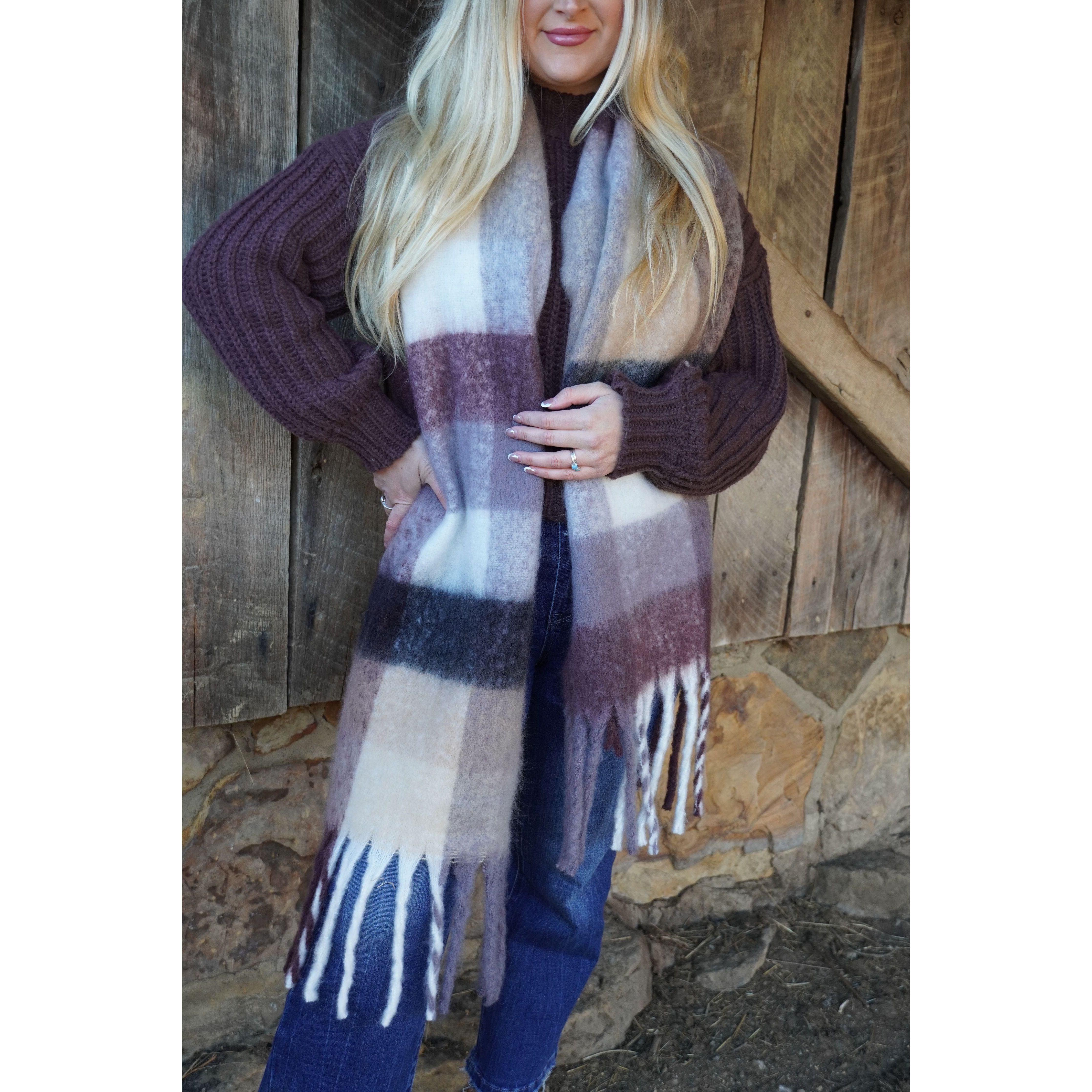 Flannel Striped Scarf
