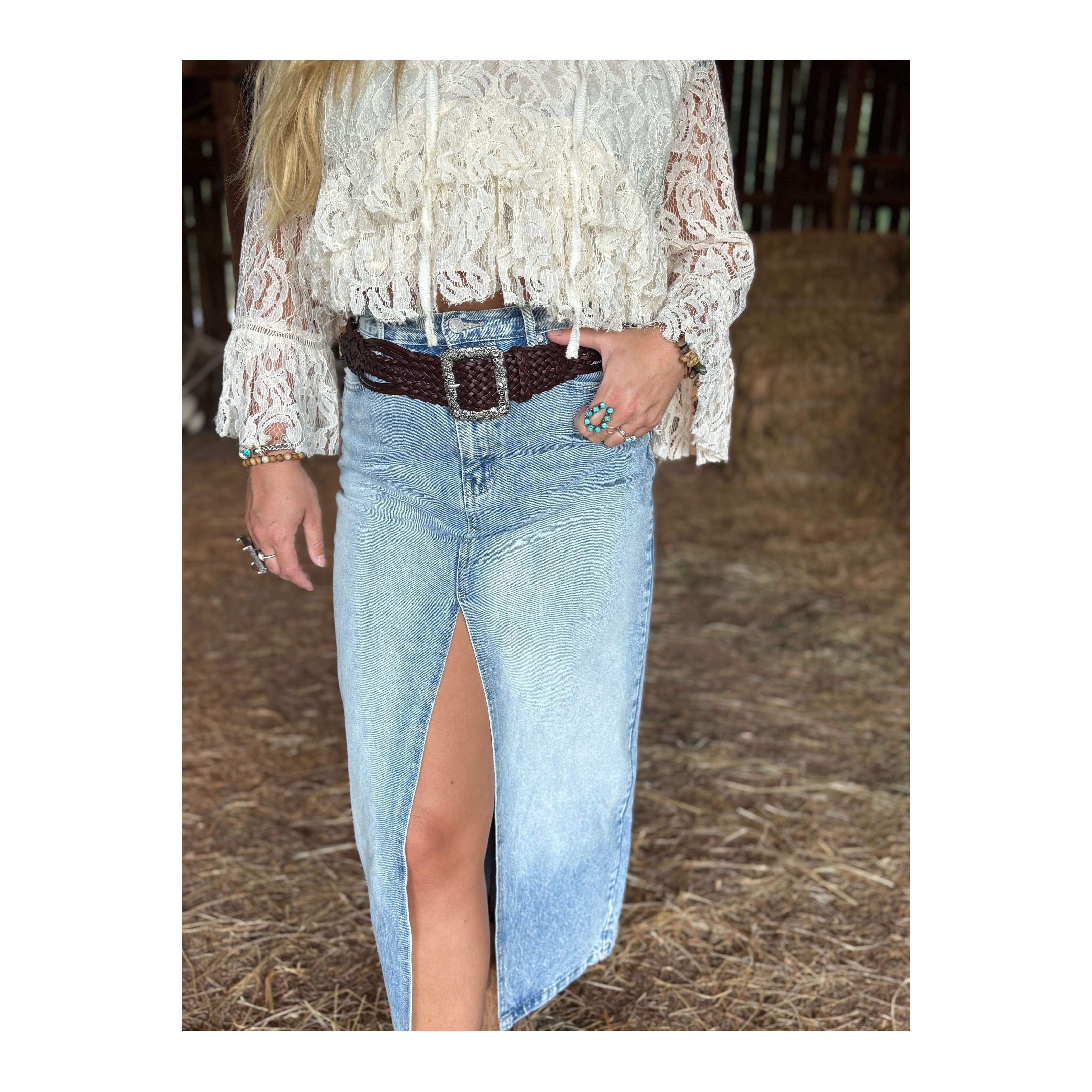 Bonnie Braided Leather Belt