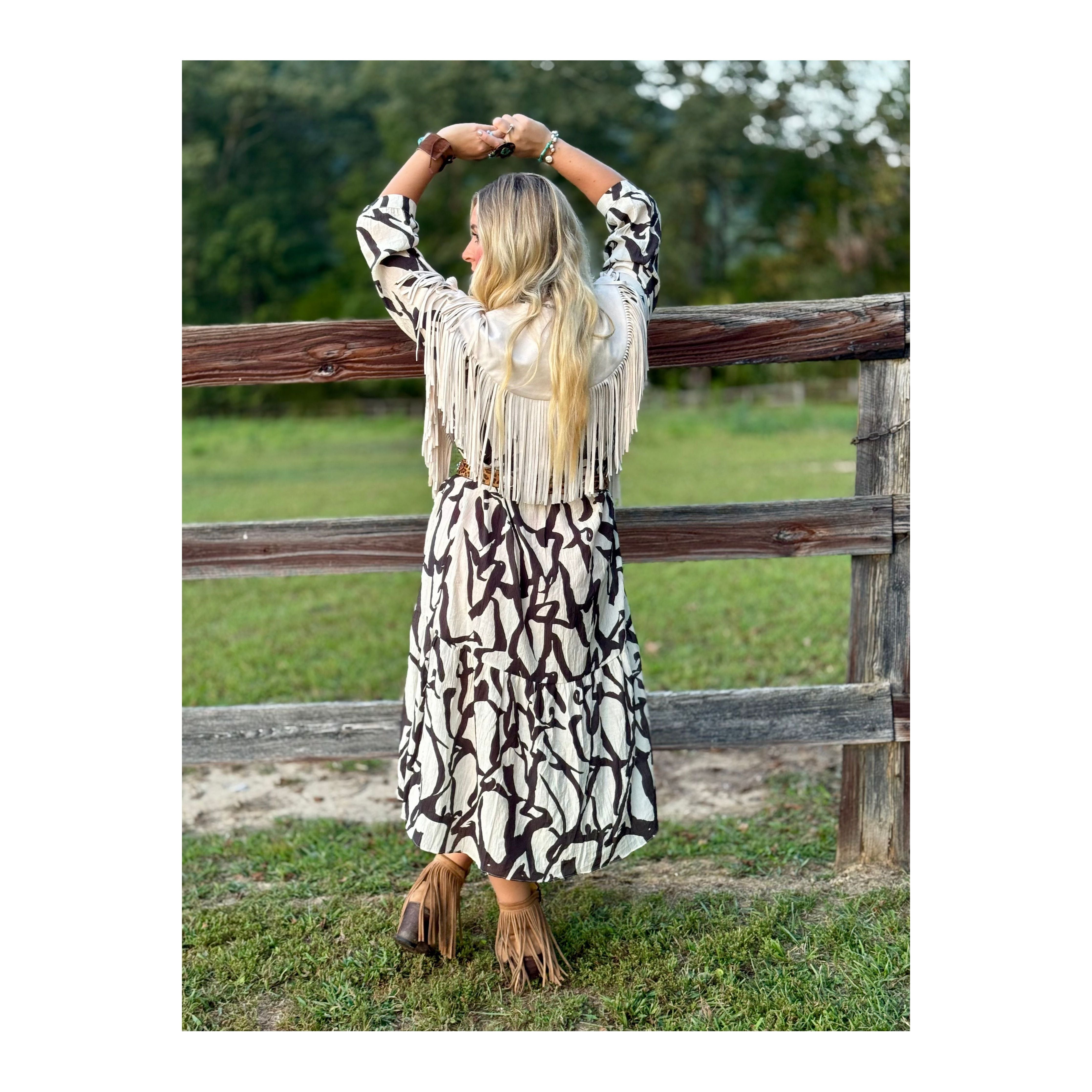 A lovely Day Black and White Dress