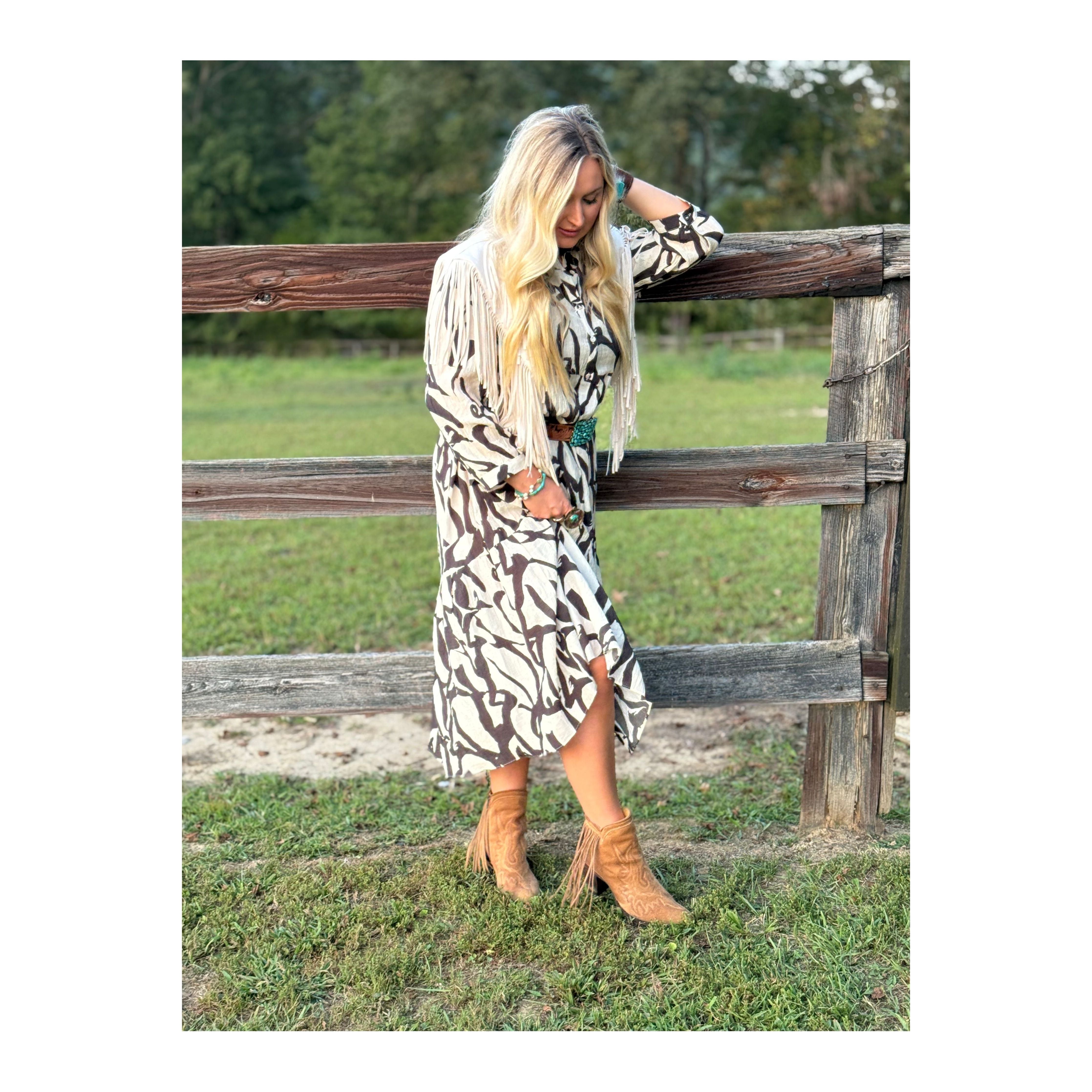 A lovely Day Black and White Dress