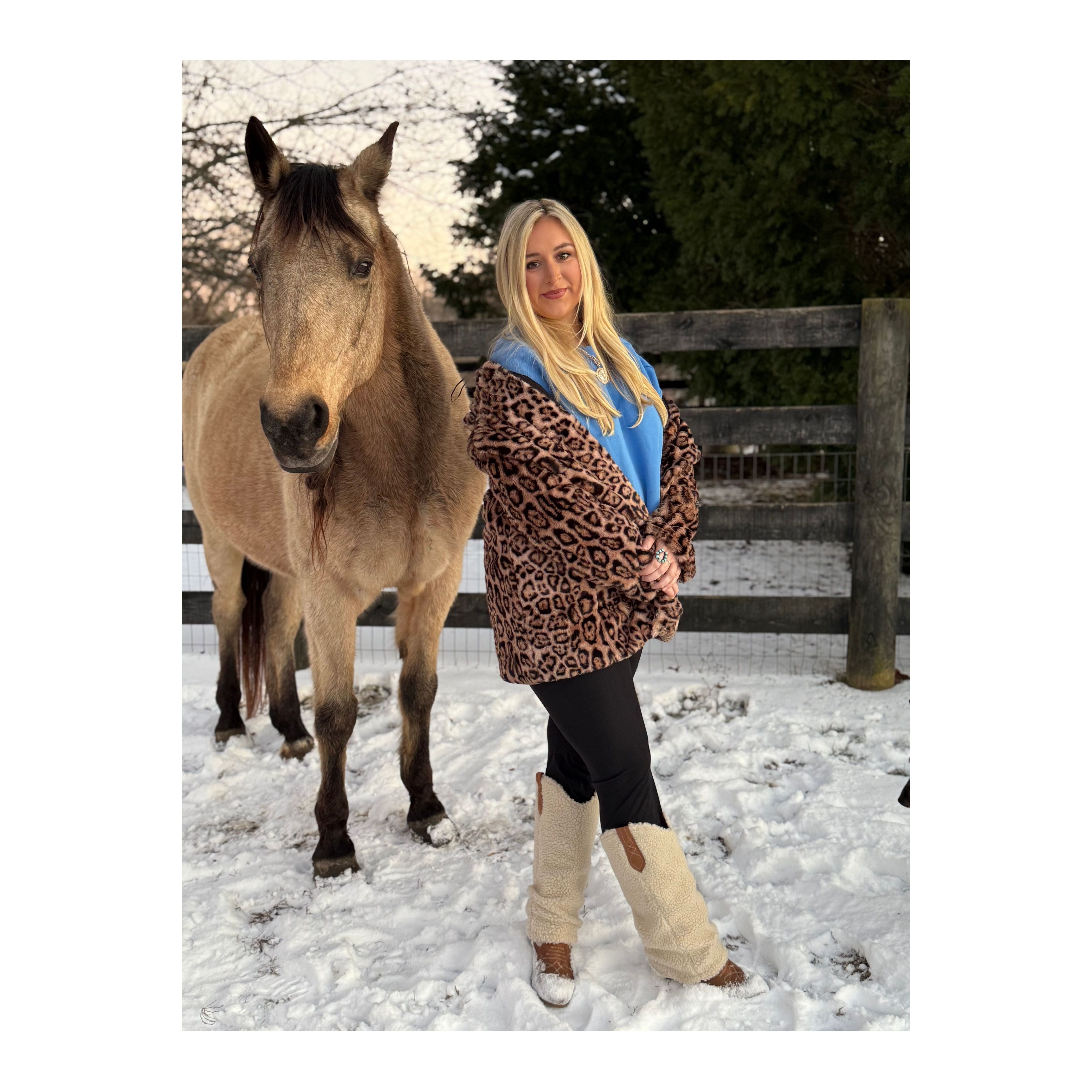 Cheetah Faux Fur Jacket