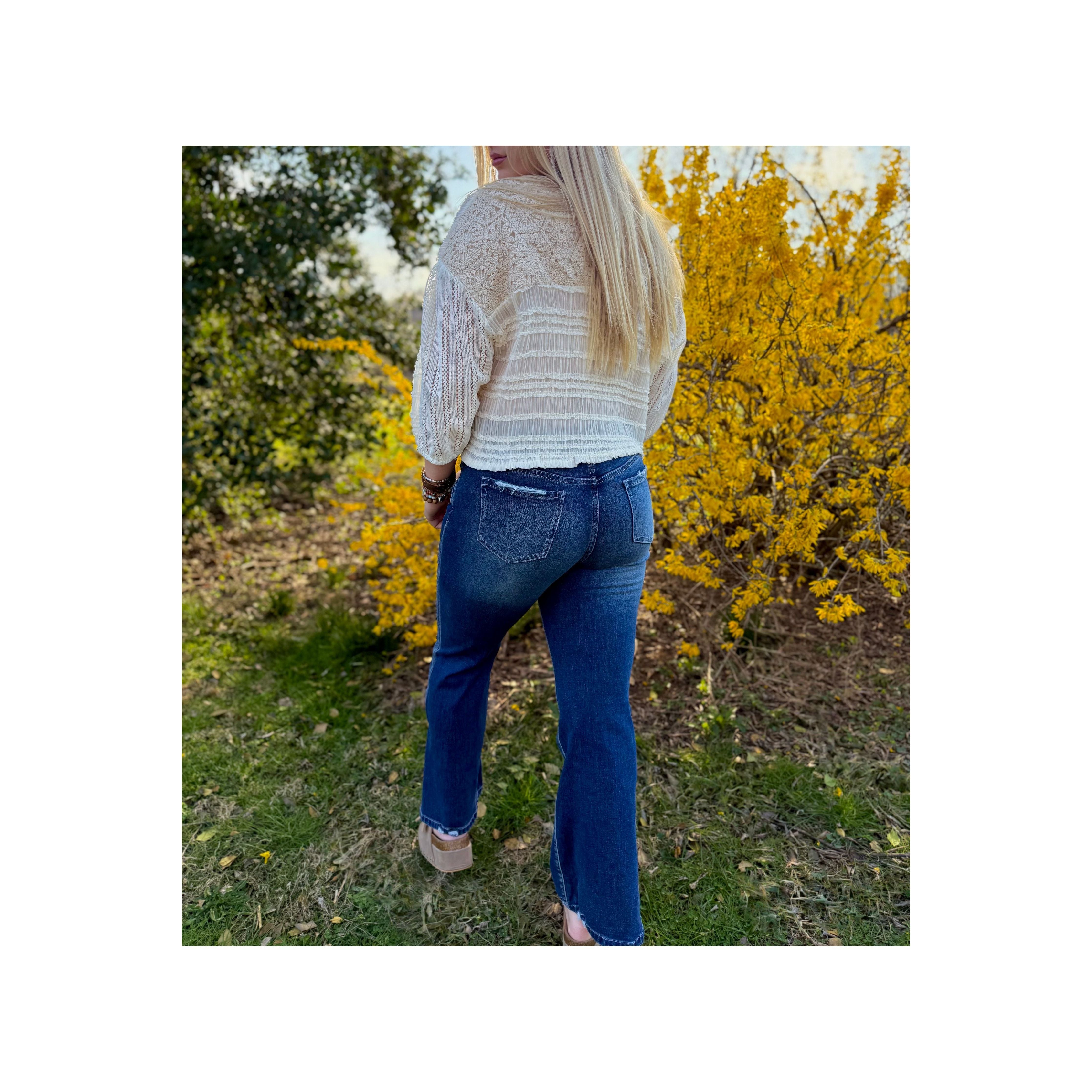 Chelsi Split Flared Jean