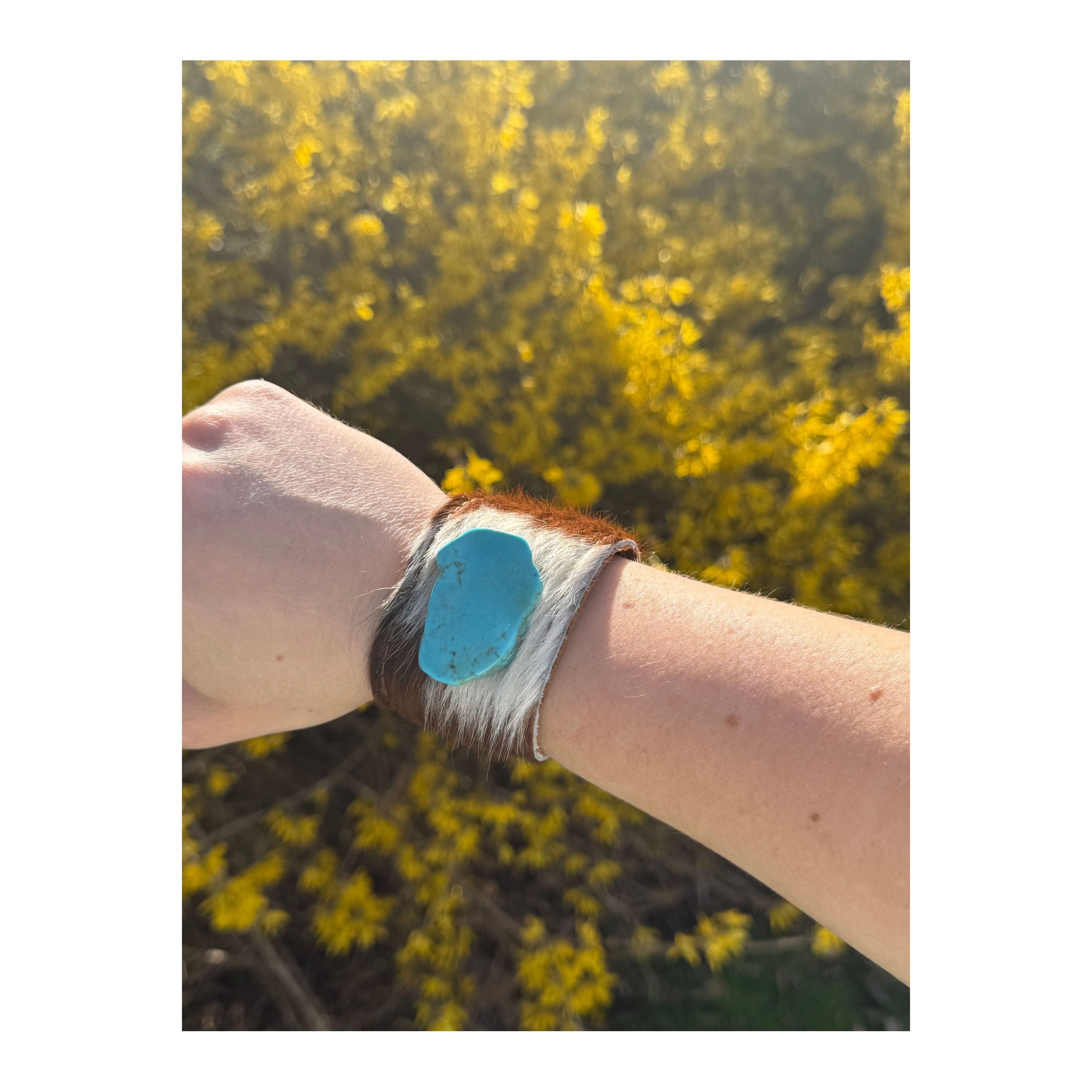 Leather Cow Hide Cuff