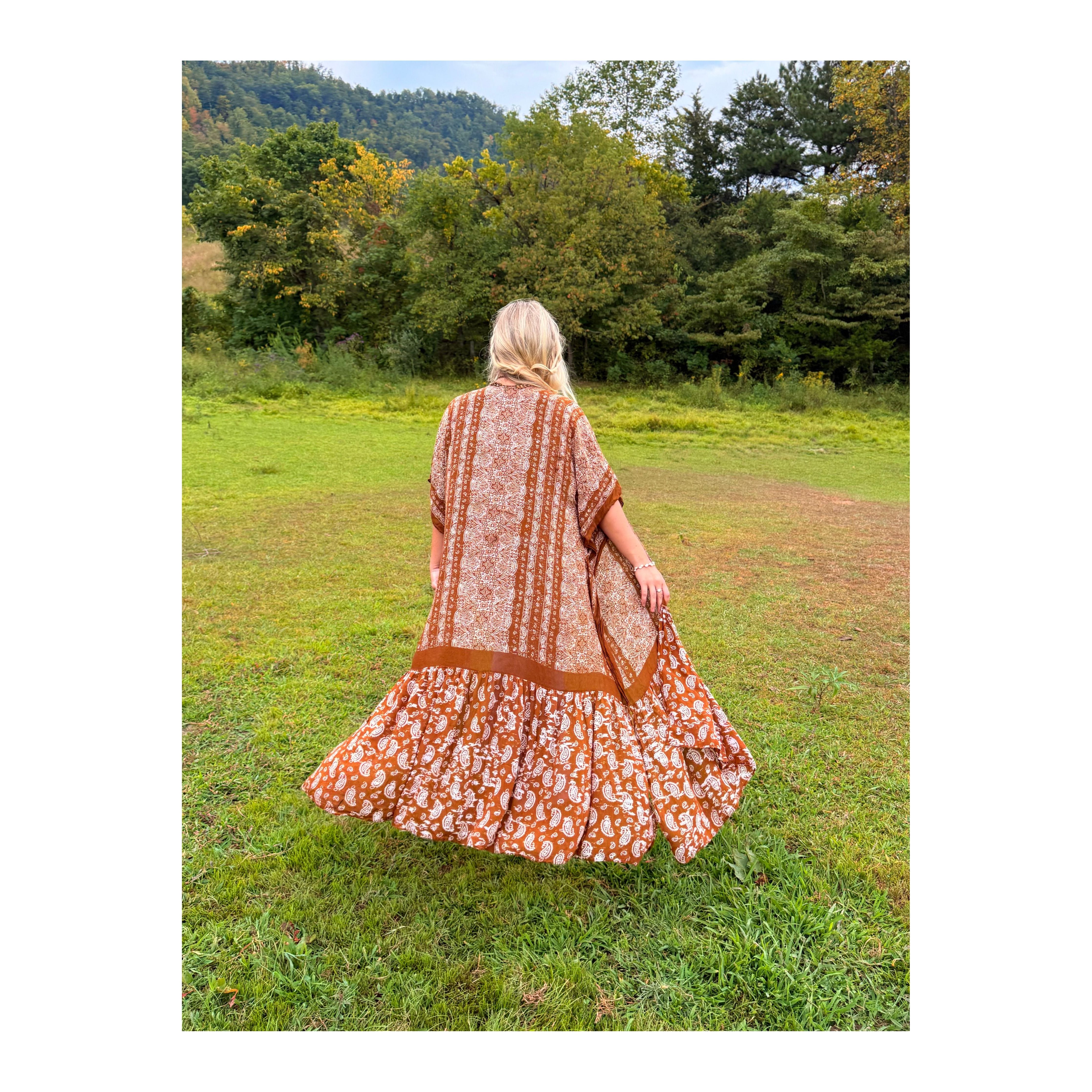Rustic Spirit Brown Paisley Duster