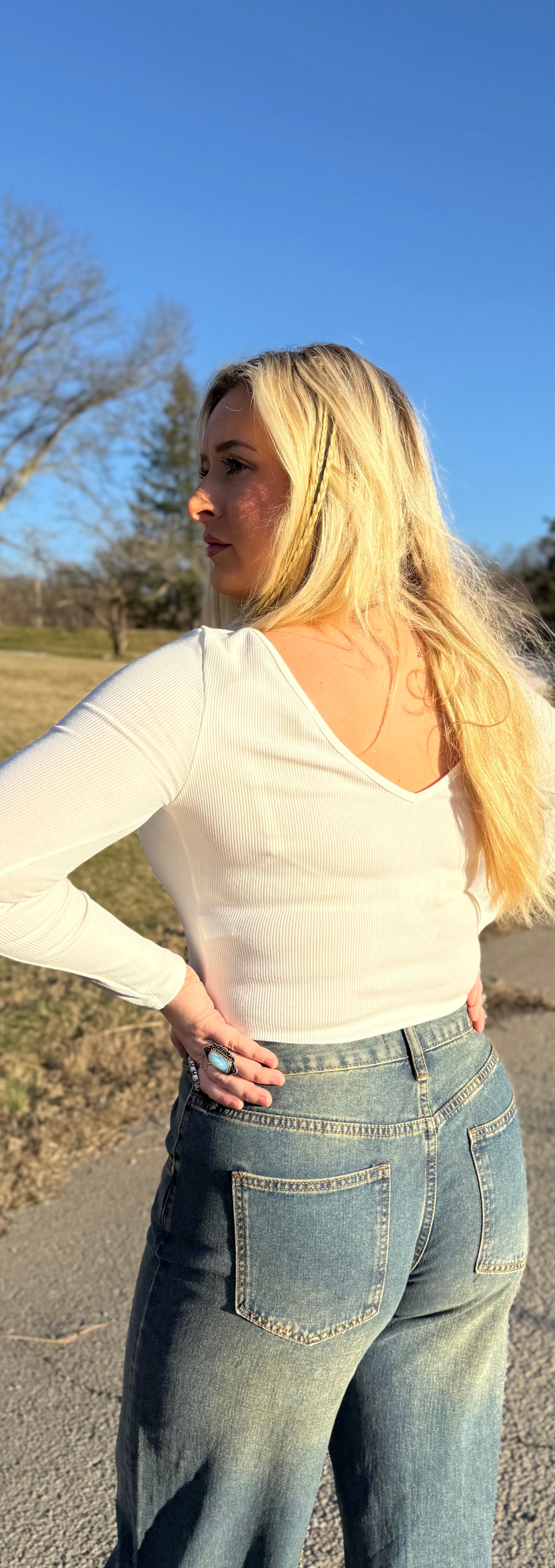 Keep Dreaming White Ribbed Bodysuit