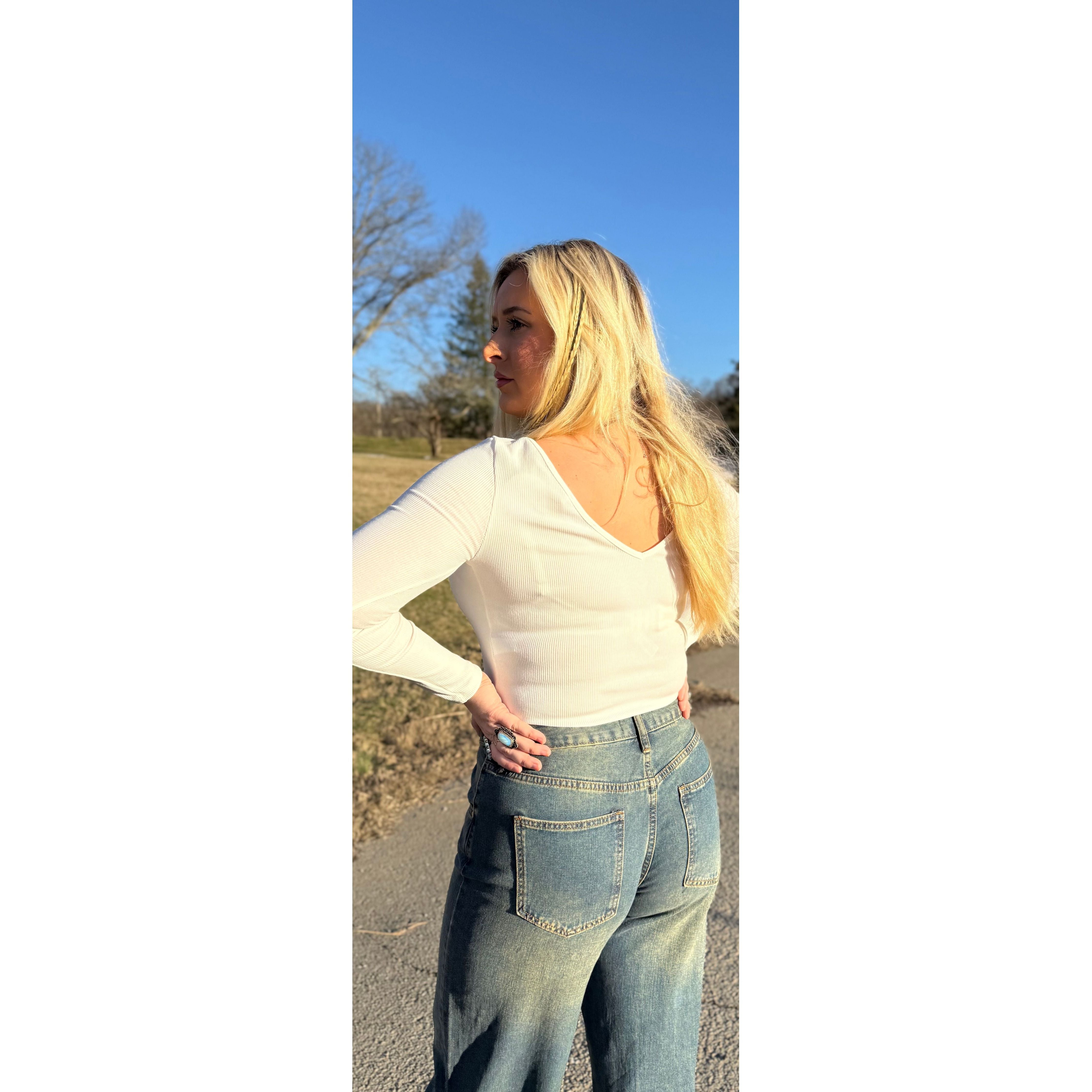 Keep Dreaming White Ribbed Bodysuit