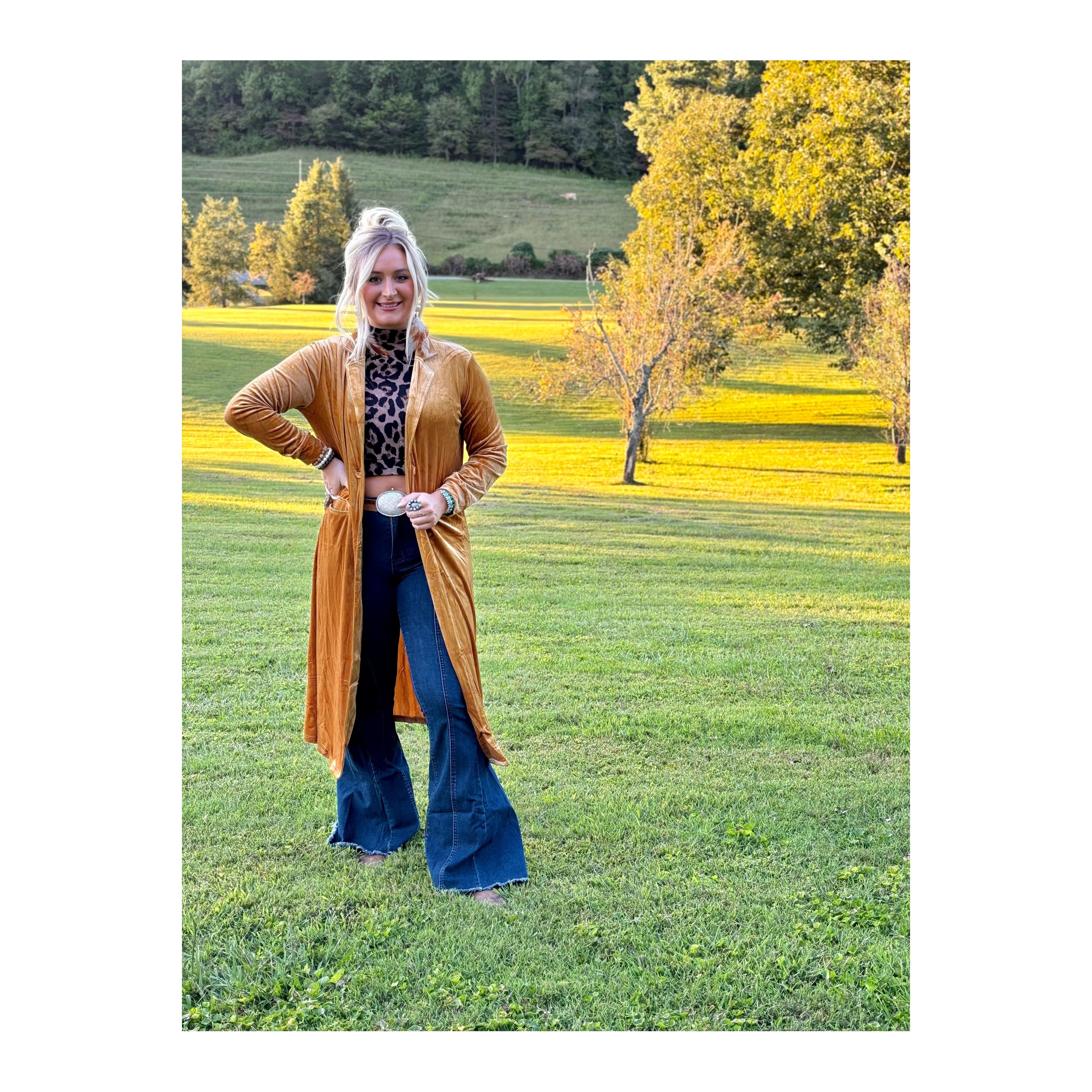 Crushed Velvet Cardigan