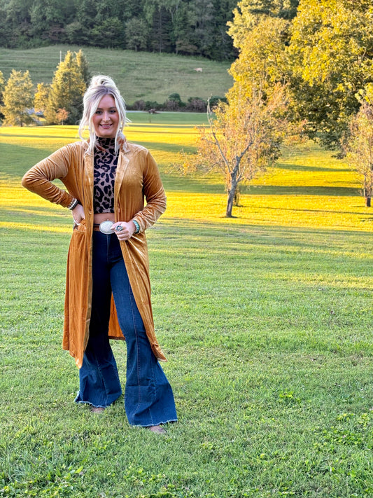 Crushed Velvet Cardigan