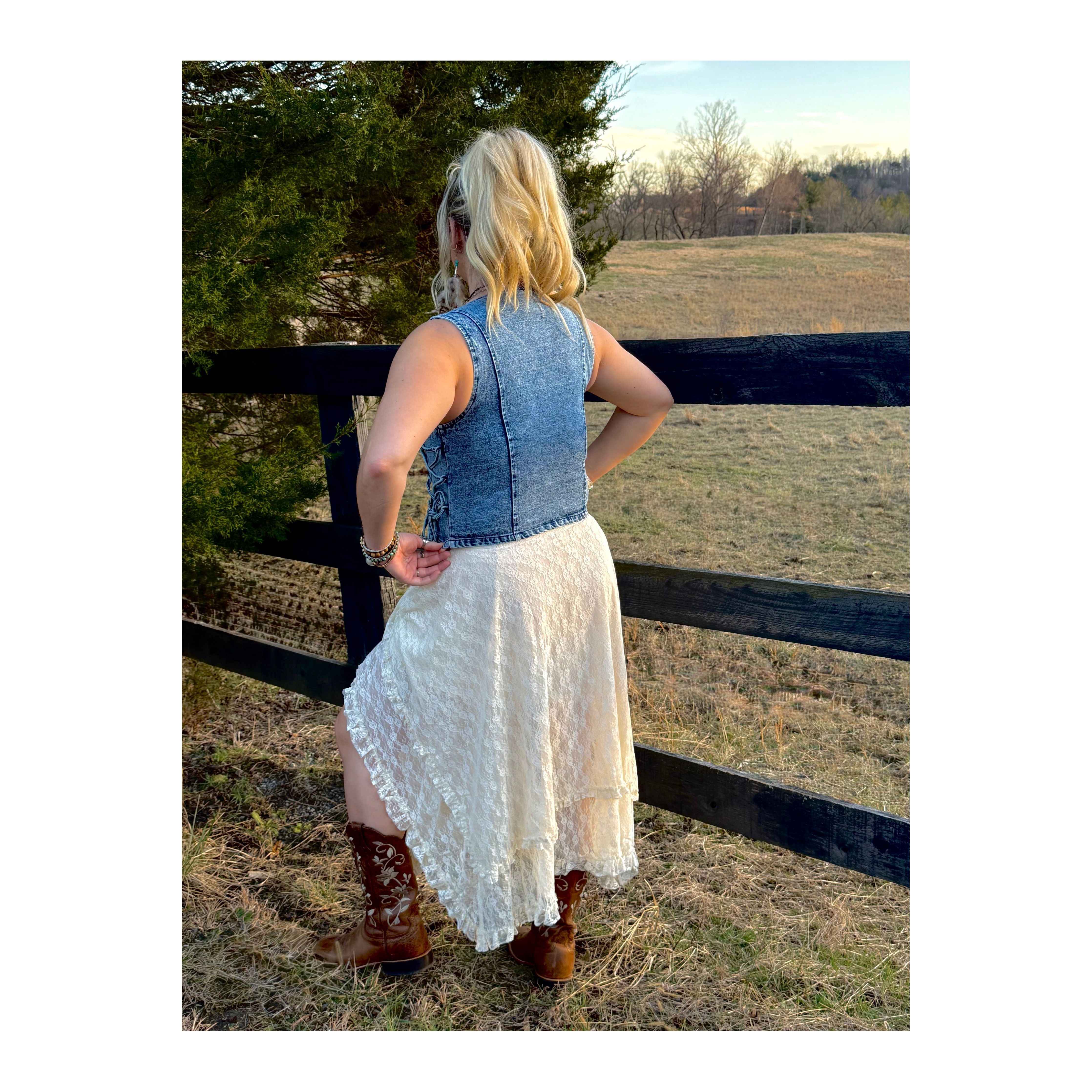 Wisteria Denim Vest