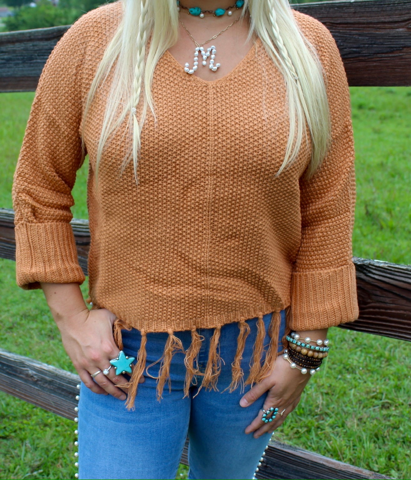 Tasseled Knit Sweater