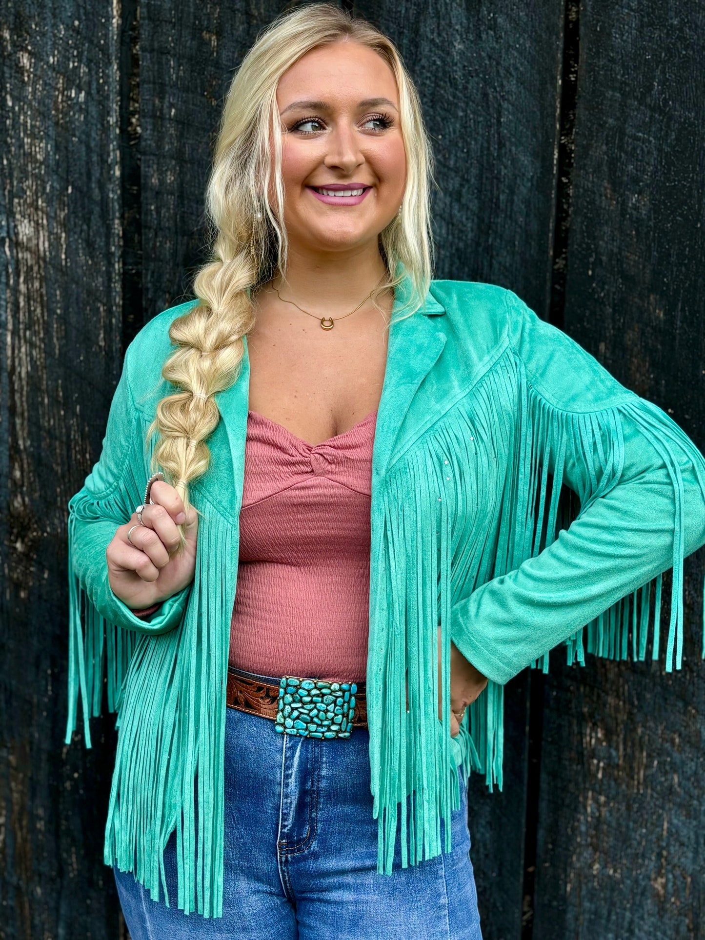 Shimmer Shine Turquoise Jacket