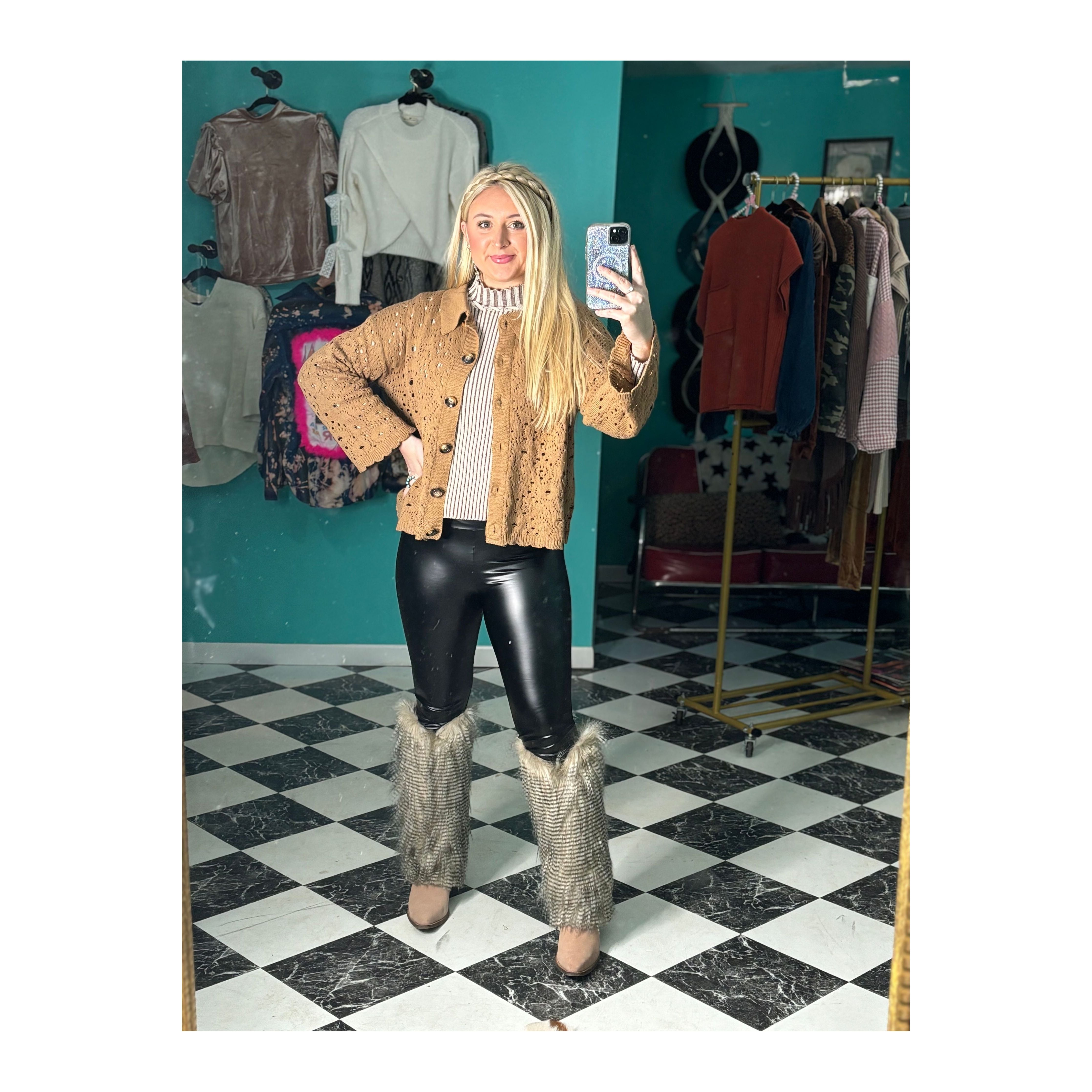 Gray Ribbed Turtleneck Sweater