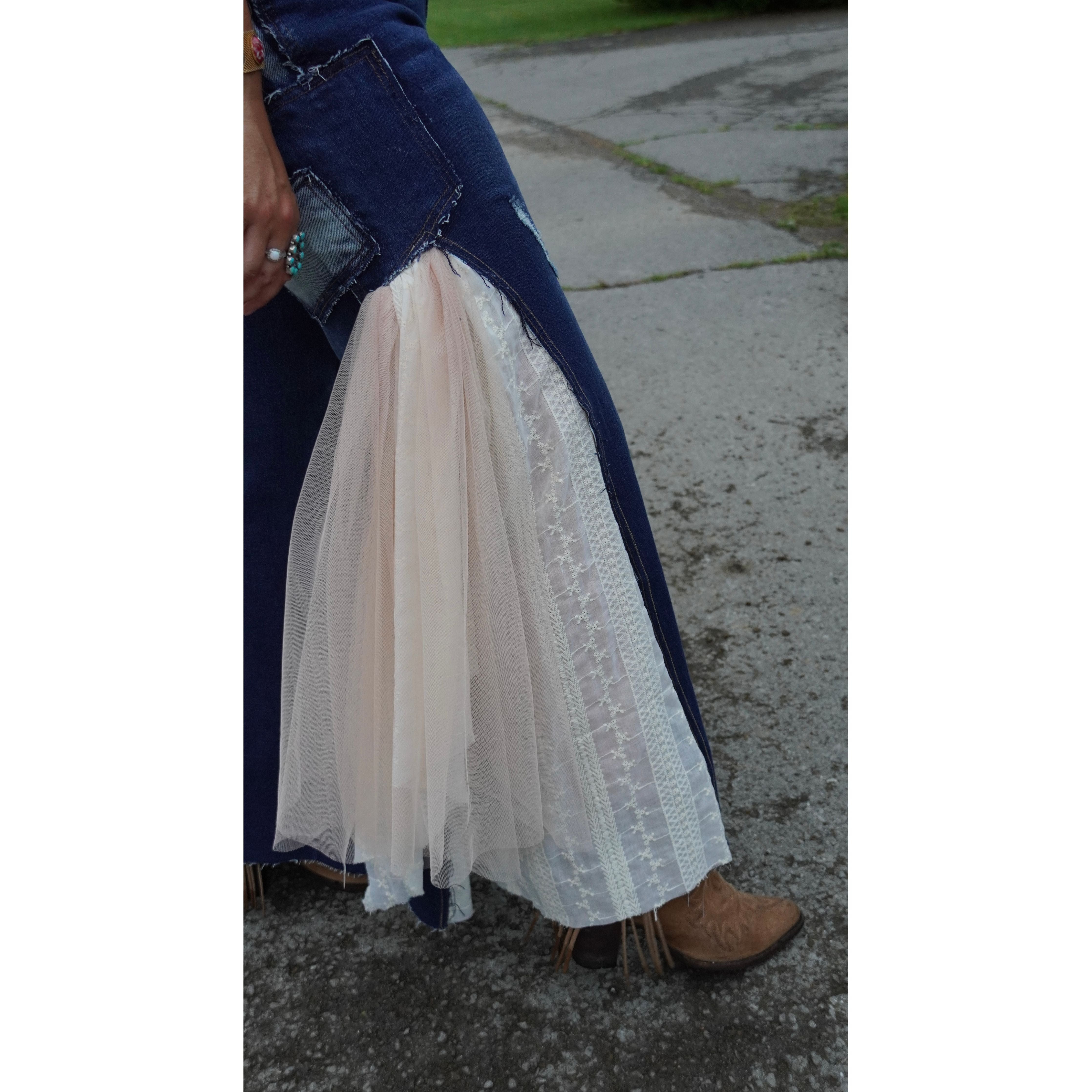Layered Lace Bell-bottoms