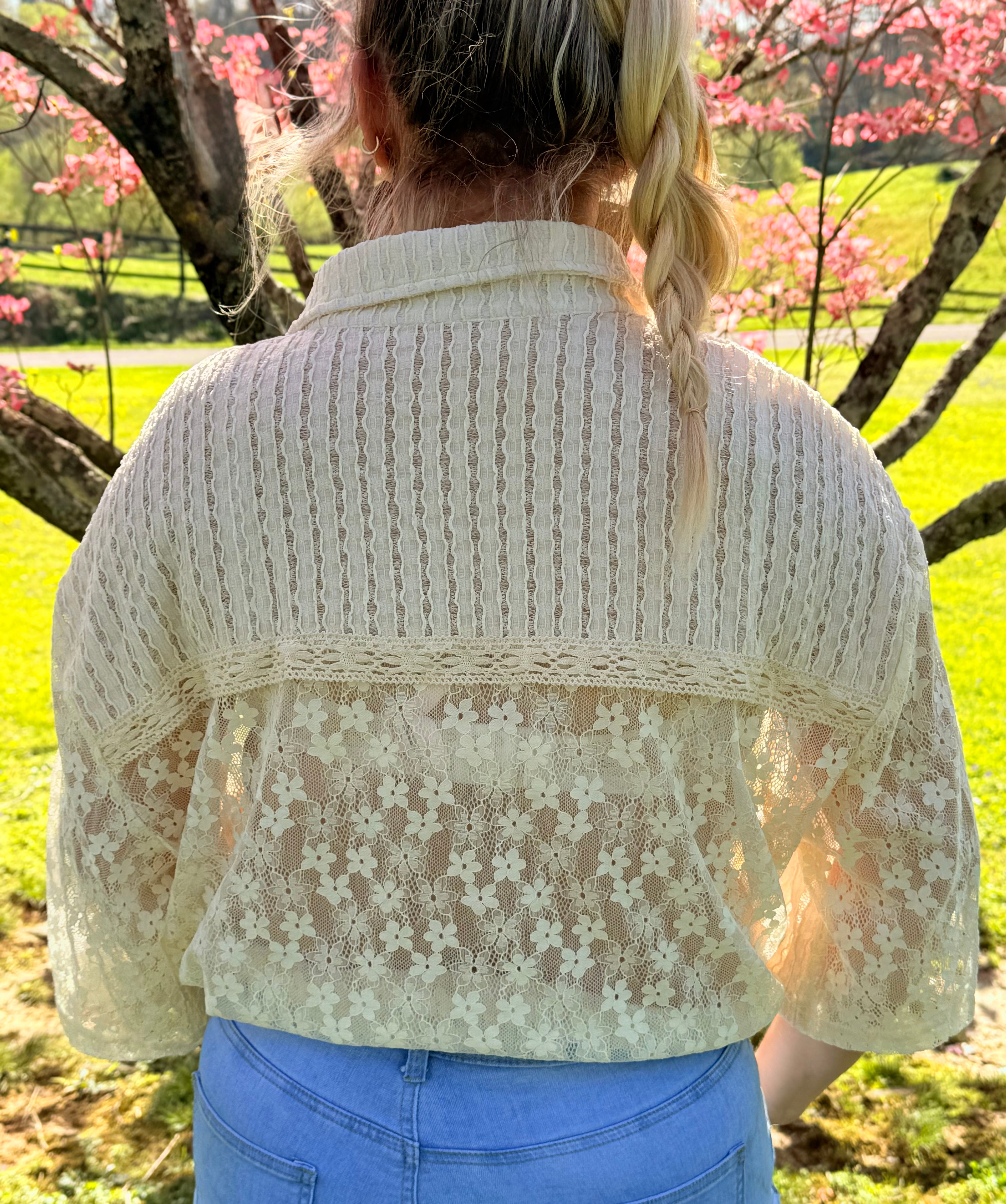 POL: Gypsy Cream Lace Top