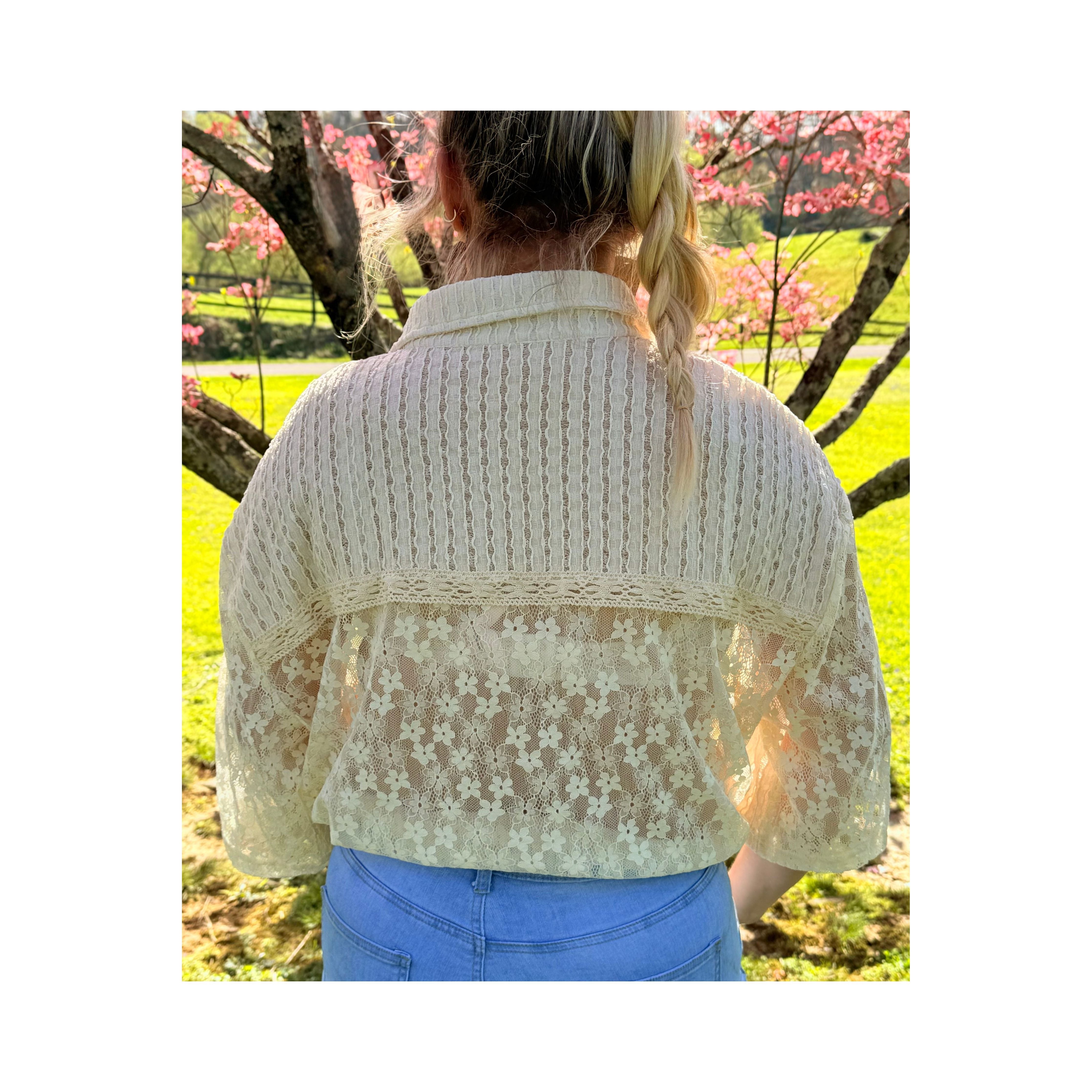 POL: Gypsy Cream Lace Top