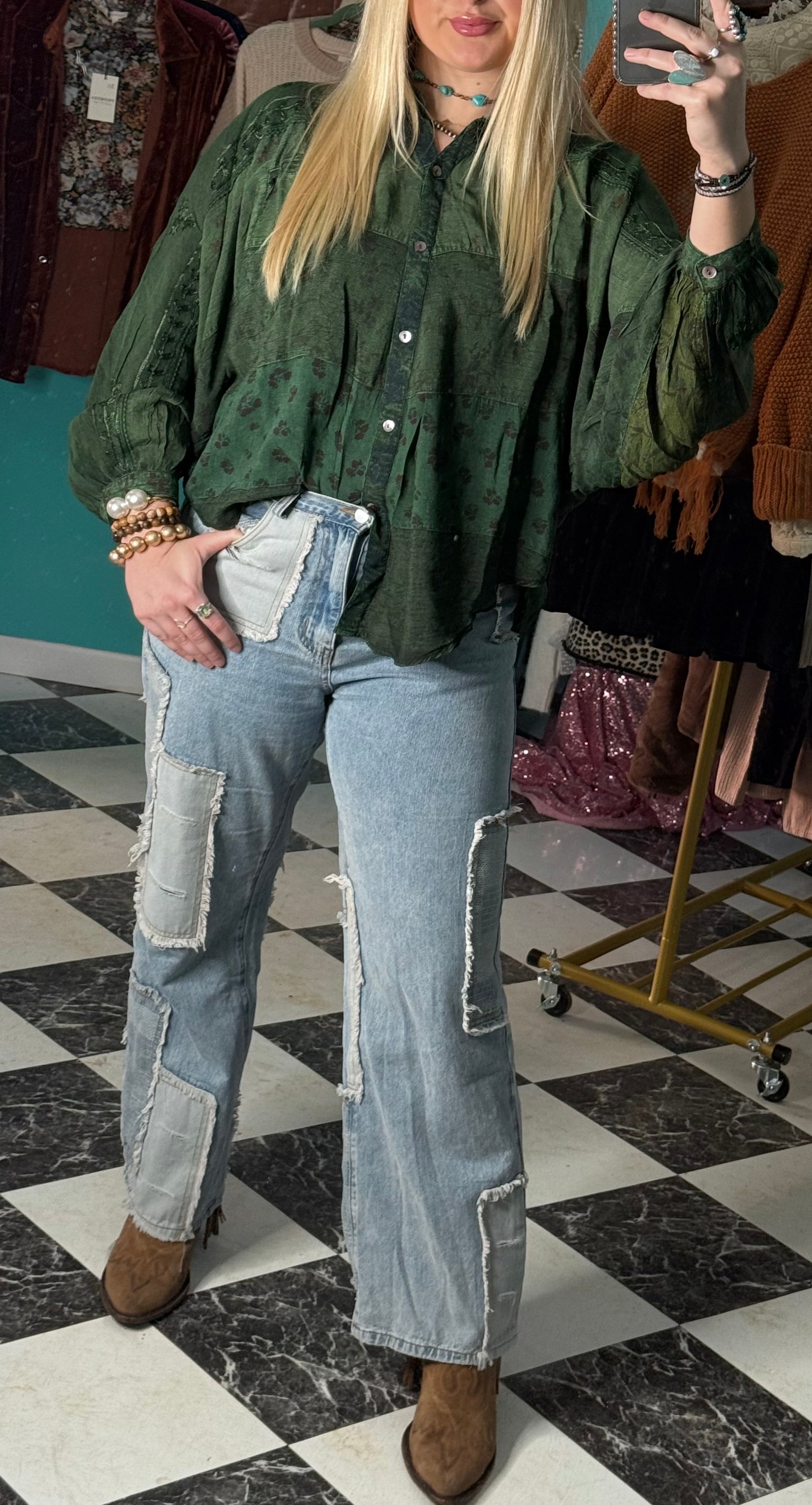 POL: Happy Life Patchwork Jean