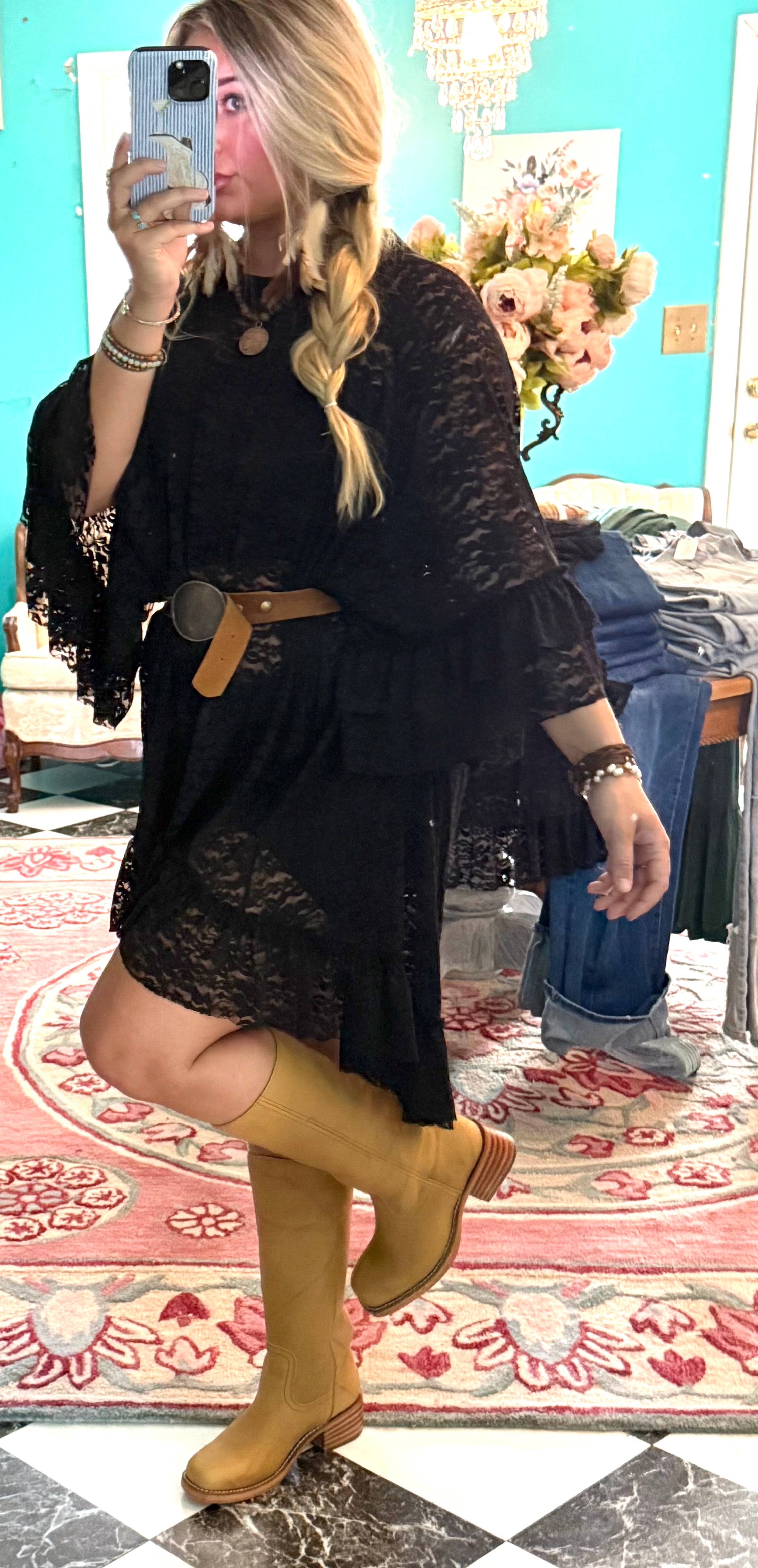 Wild At Heart Black Lace Top