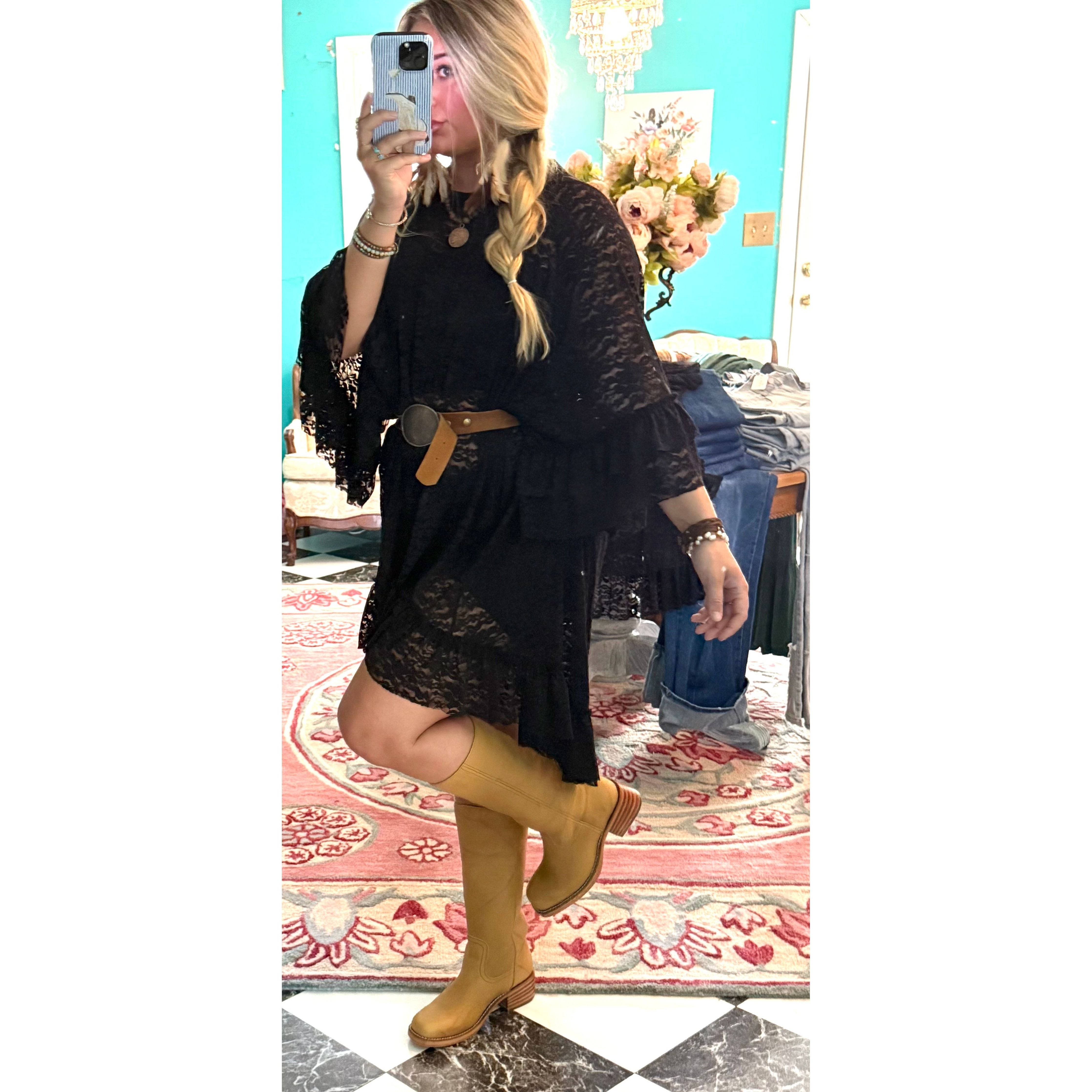 Wild At Heart Black Lace Top