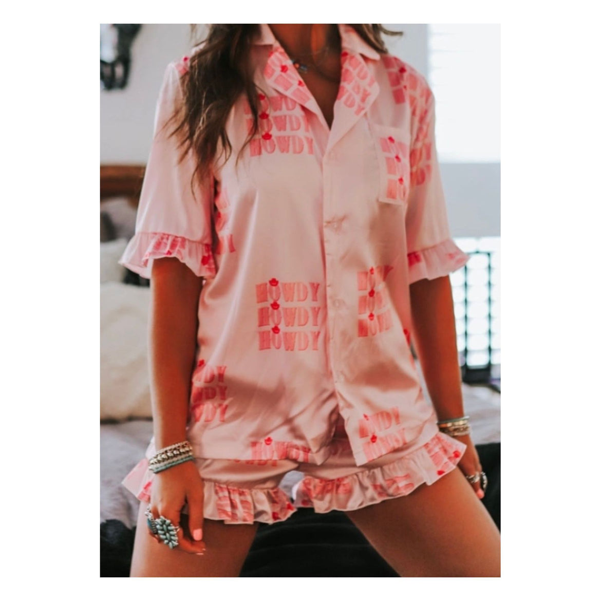 Pink Howdy Pajama Set