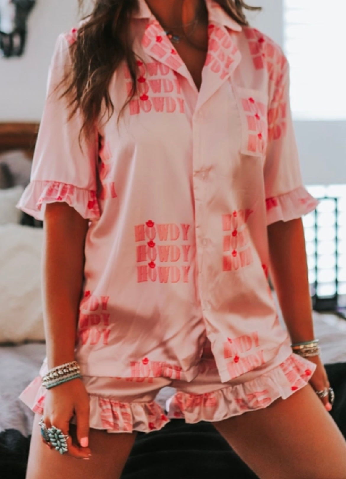 Pink Howdy Pajama Set