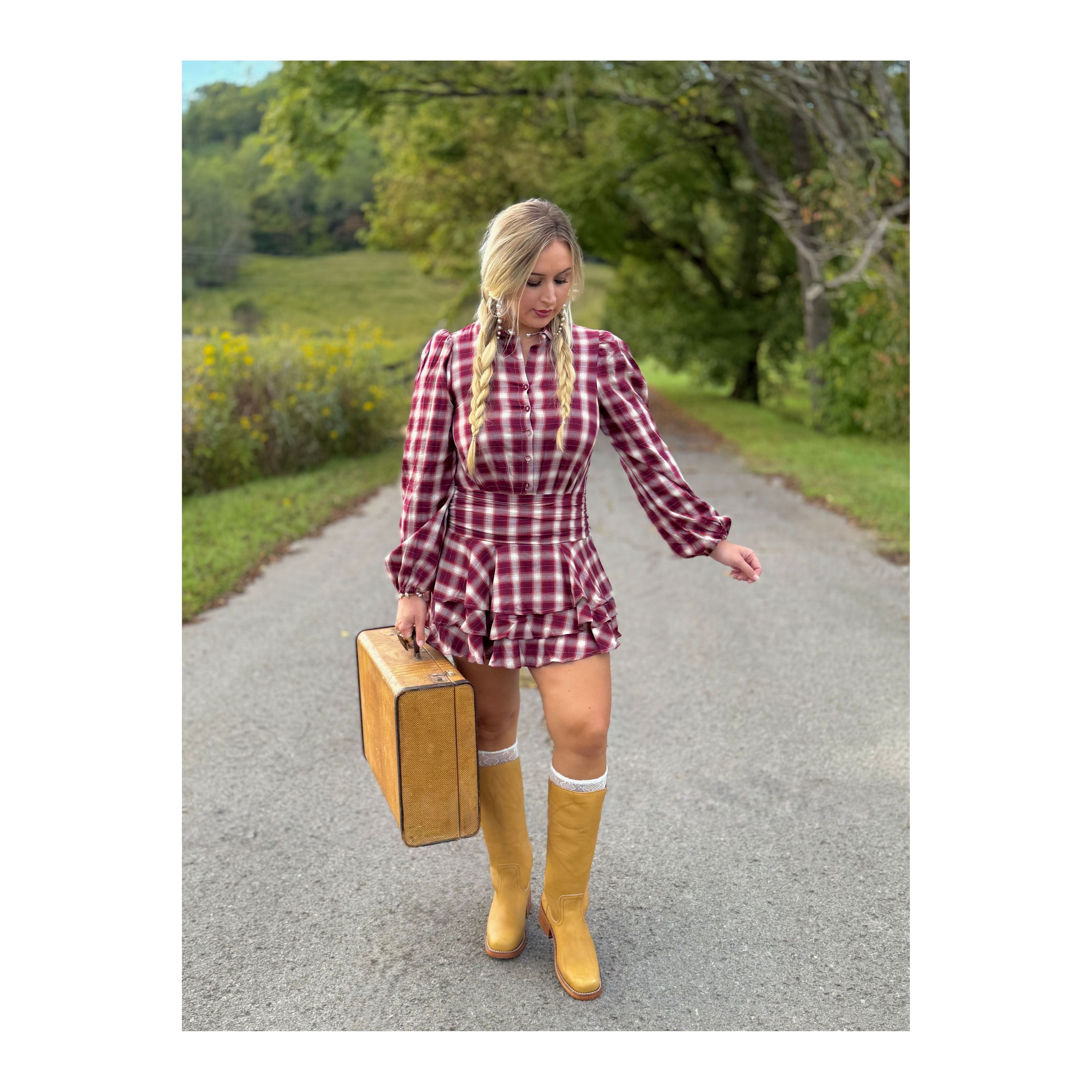 Red Plaid Dress