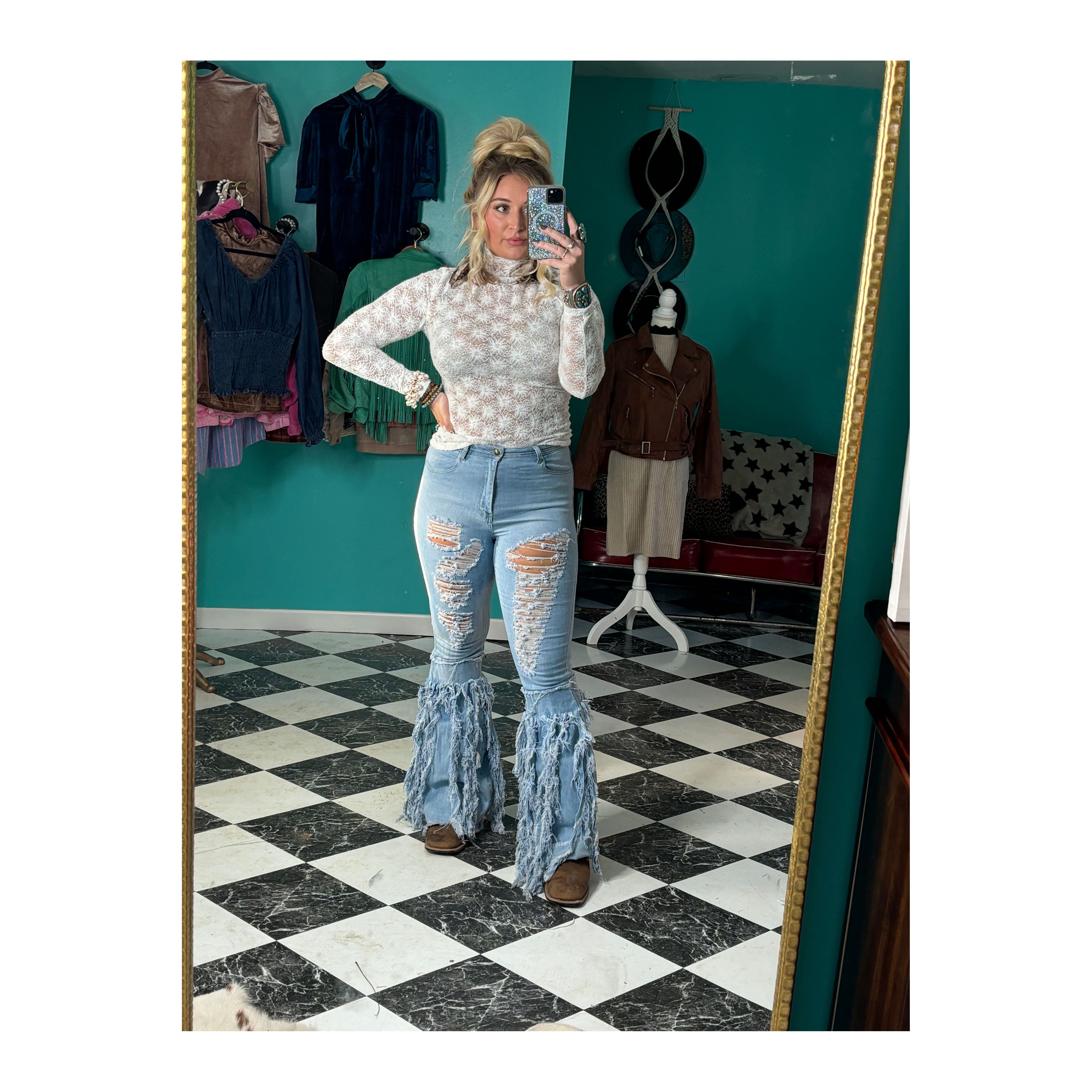 Long sleeve Lace Layering Top