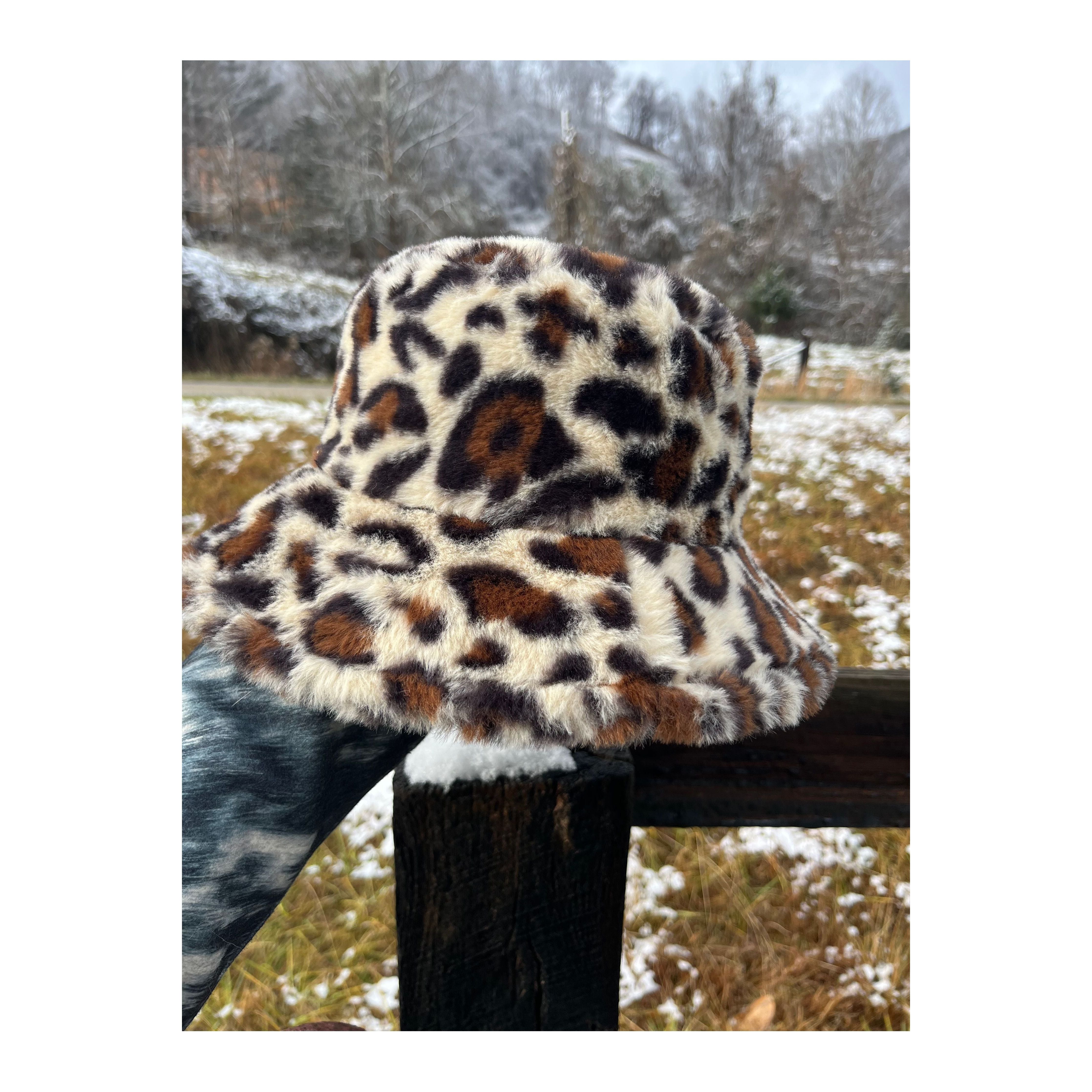 White Cheetah Bucket Hat