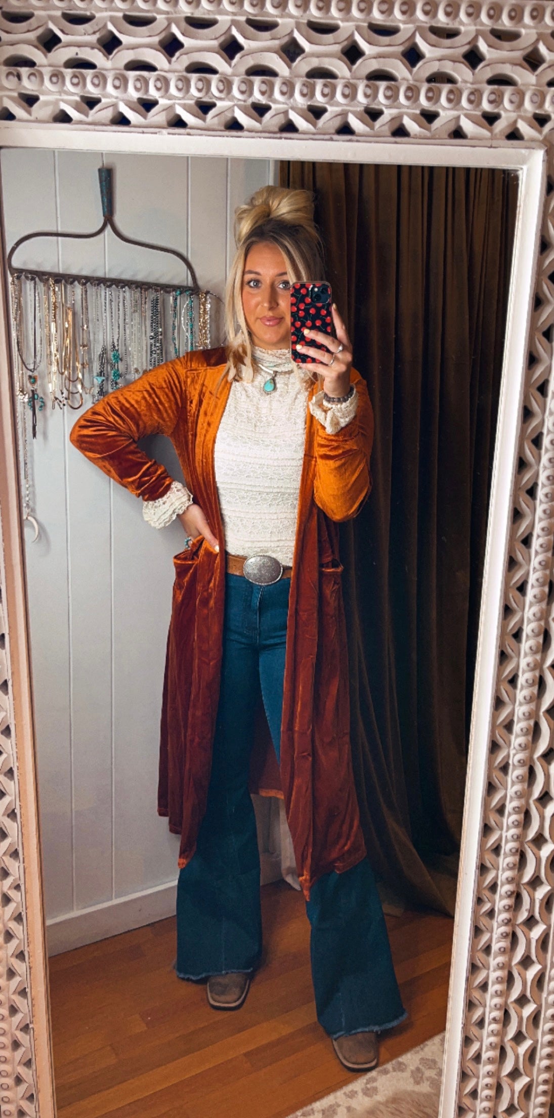 Crushed Velvet Cardigan