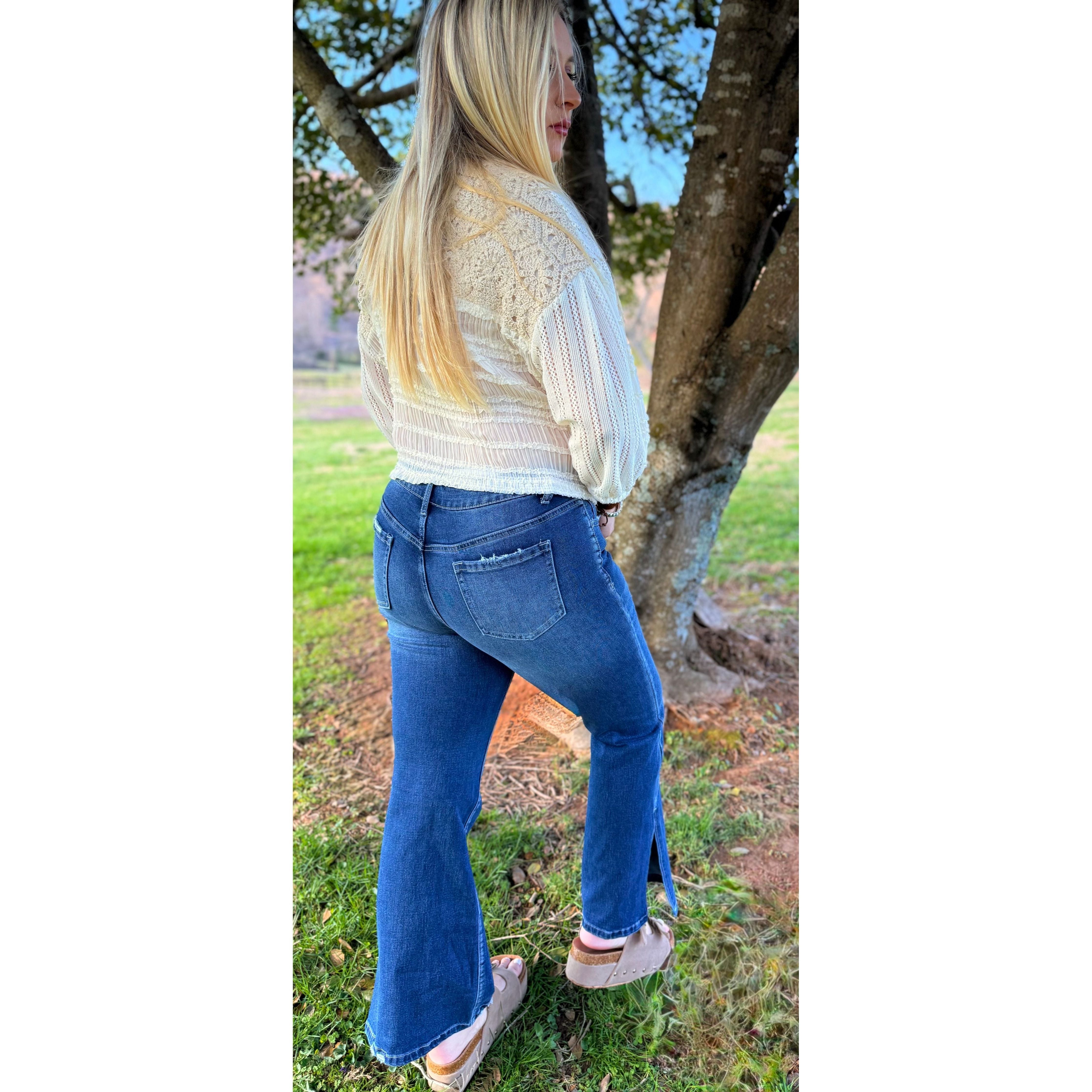 Chelsi Split Flared Jean