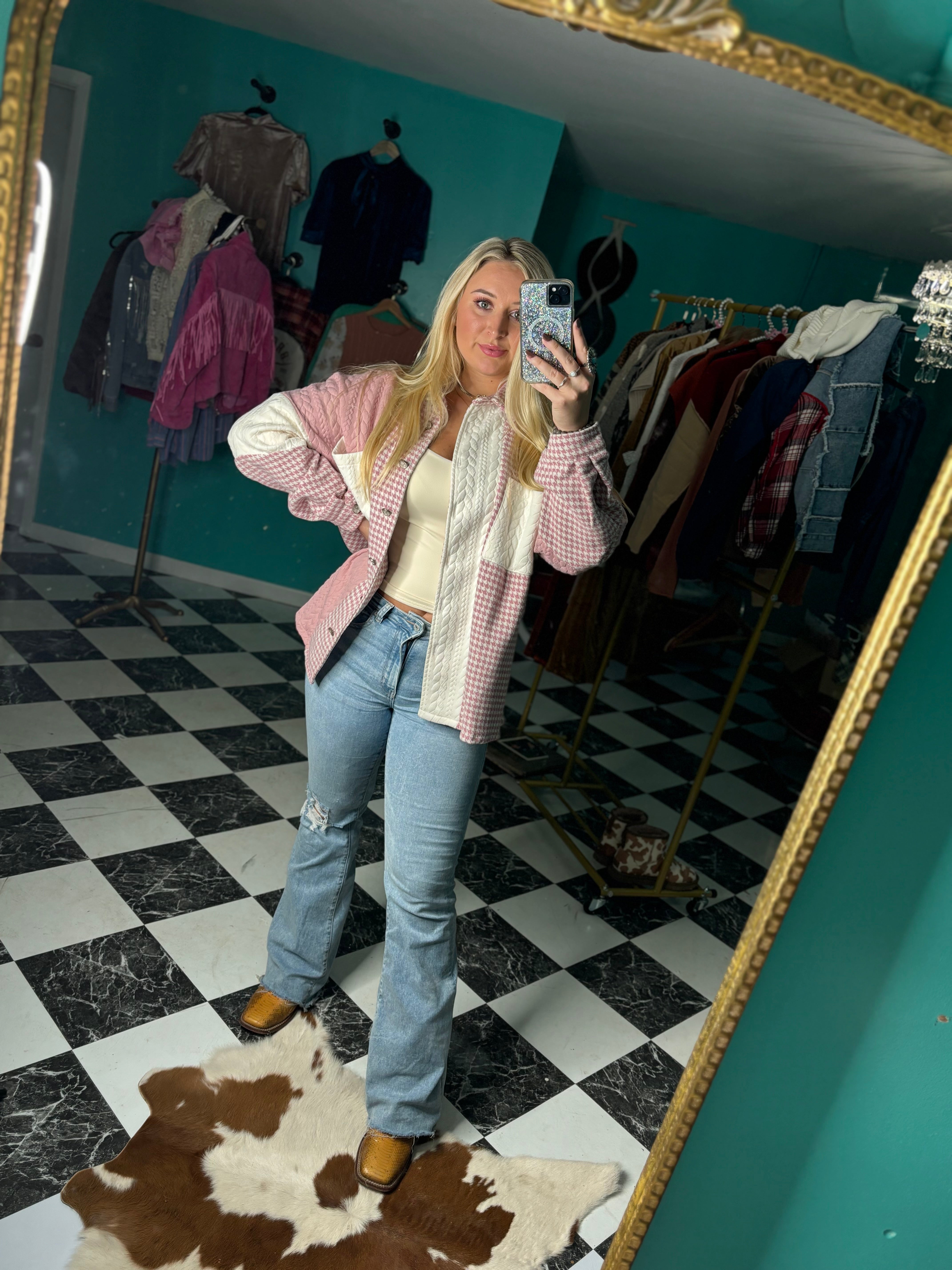 Pretty N Pink Shacket