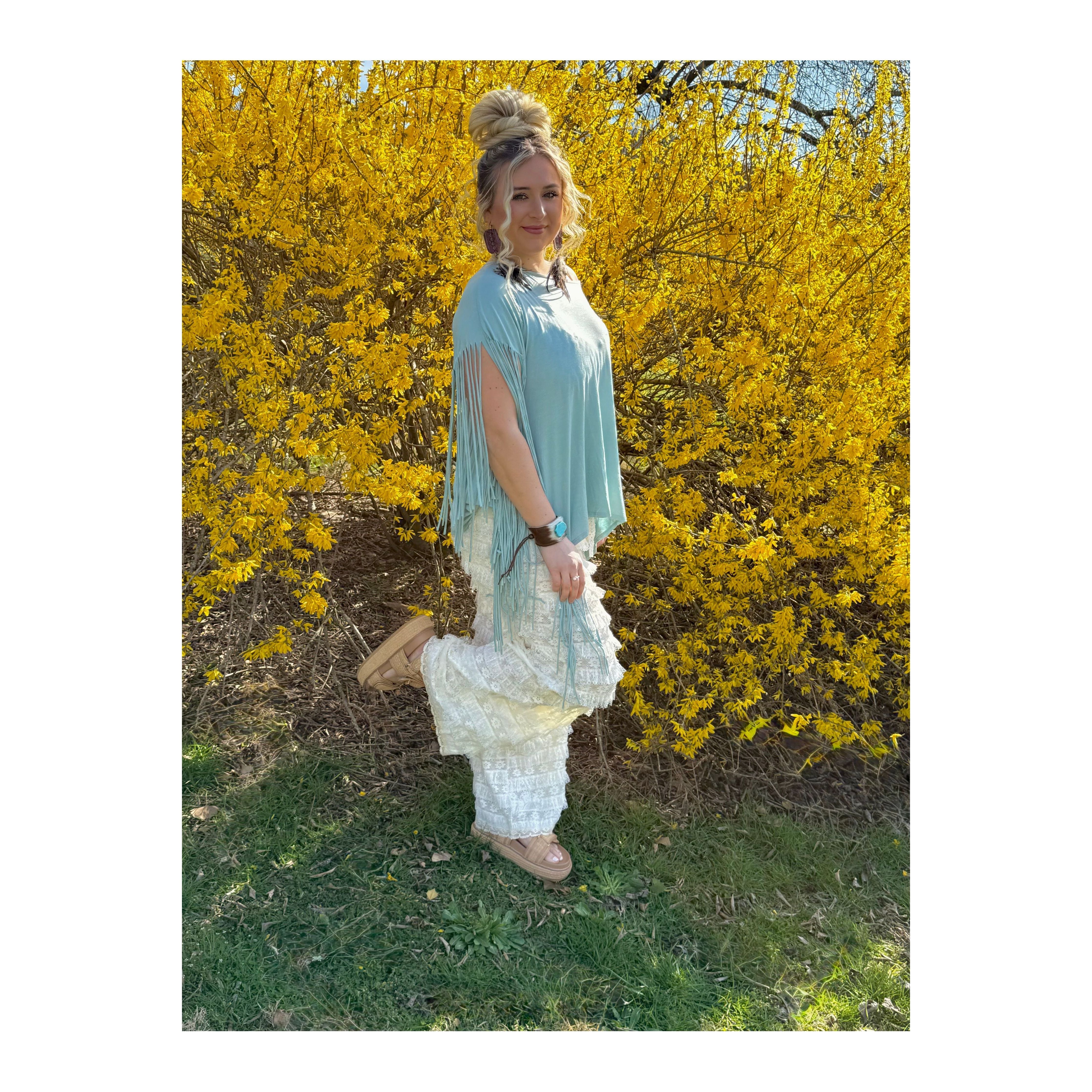 POL: Lace DayDream Ruffle Pants