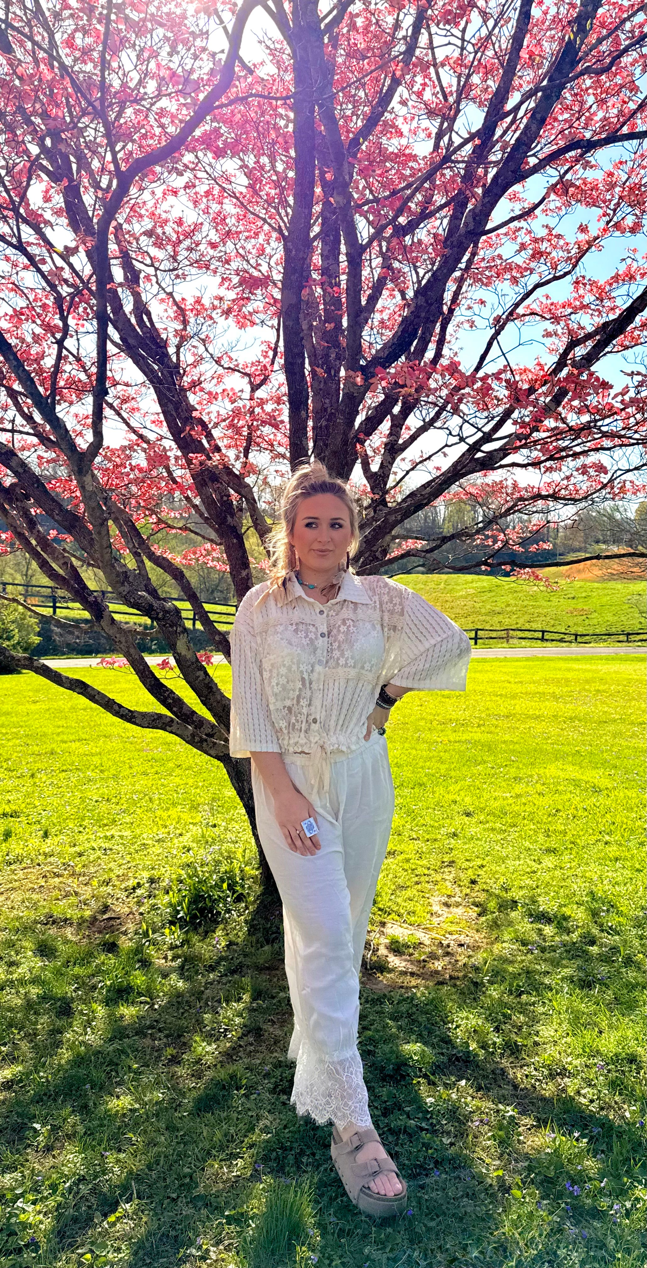 POL: Gypsy Cream Lace Top