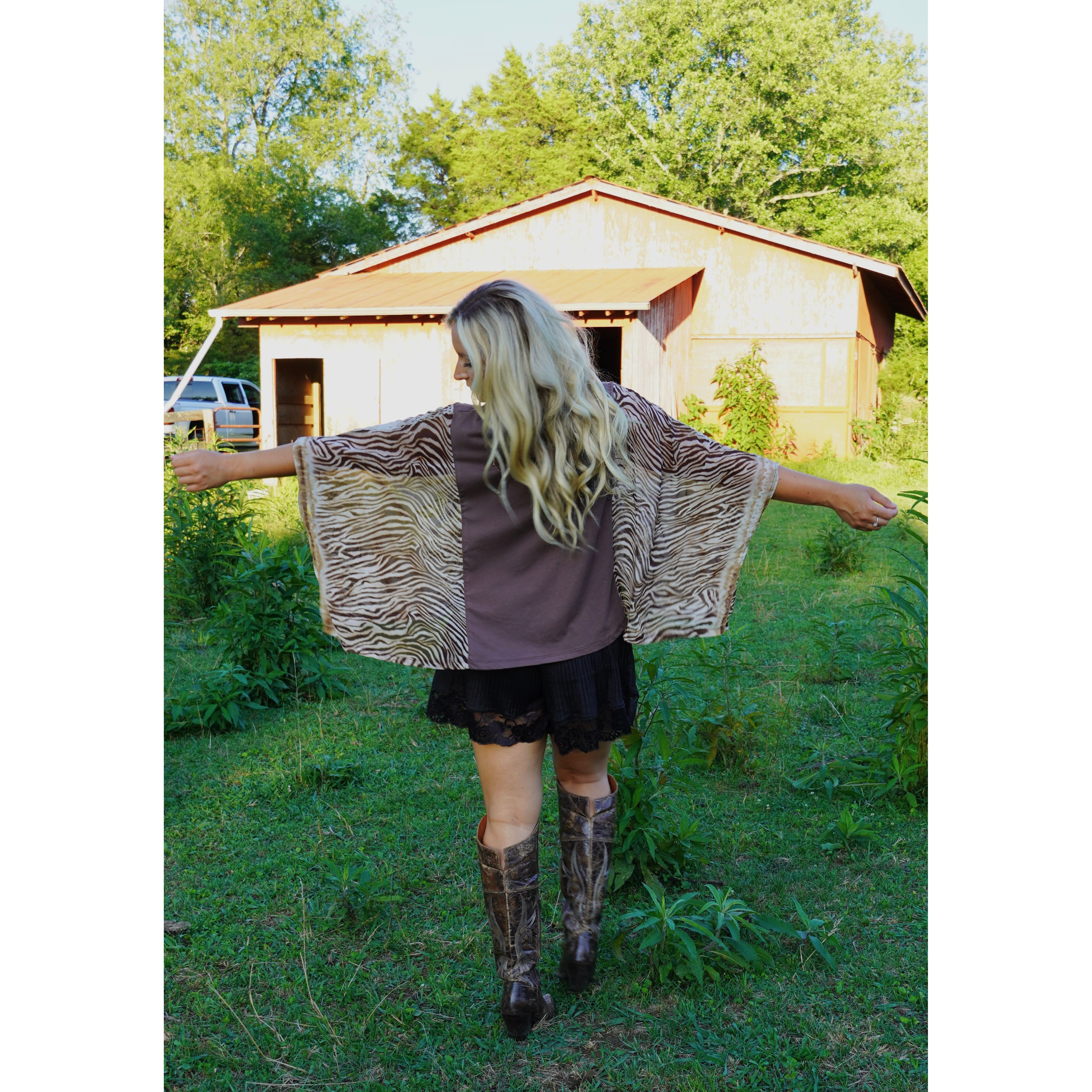 Animal Print Vintage Horse Top