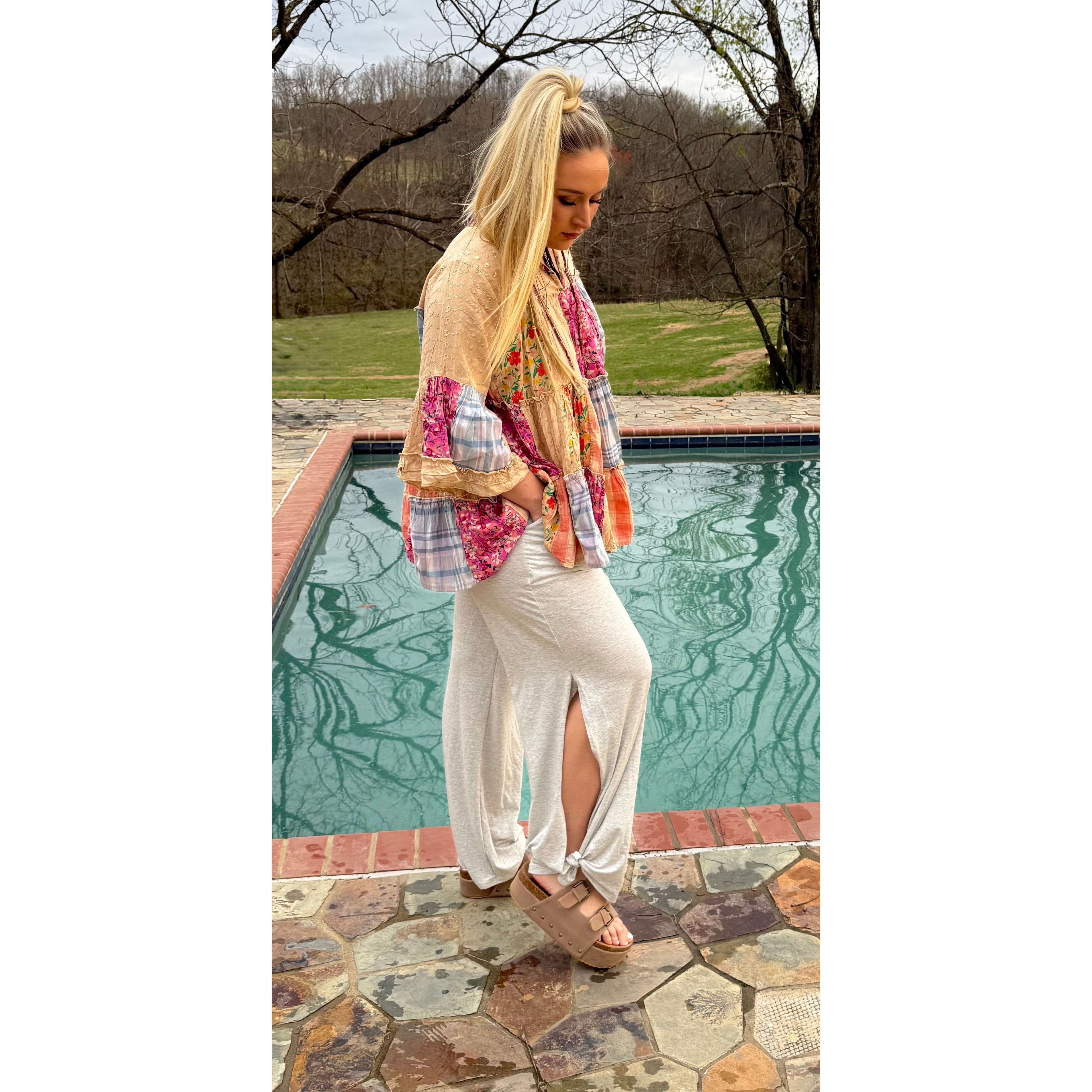 Casual Chic Split Side Tied Pant