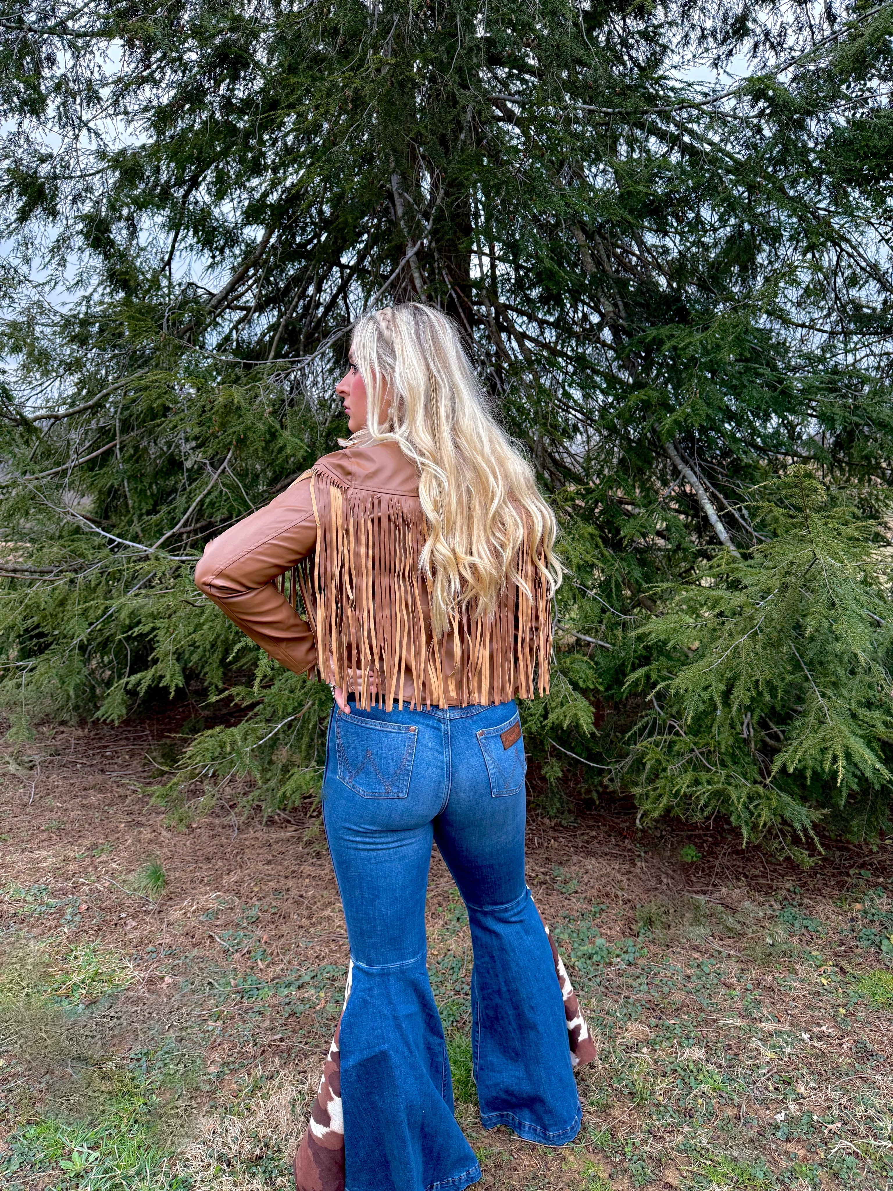 The Serina Leather Fringe Jacket