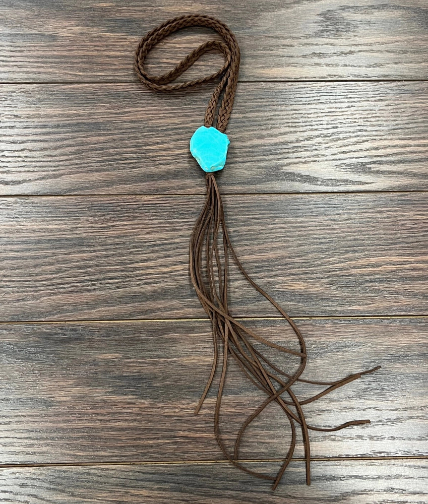 Turquoise Tassel Necklace