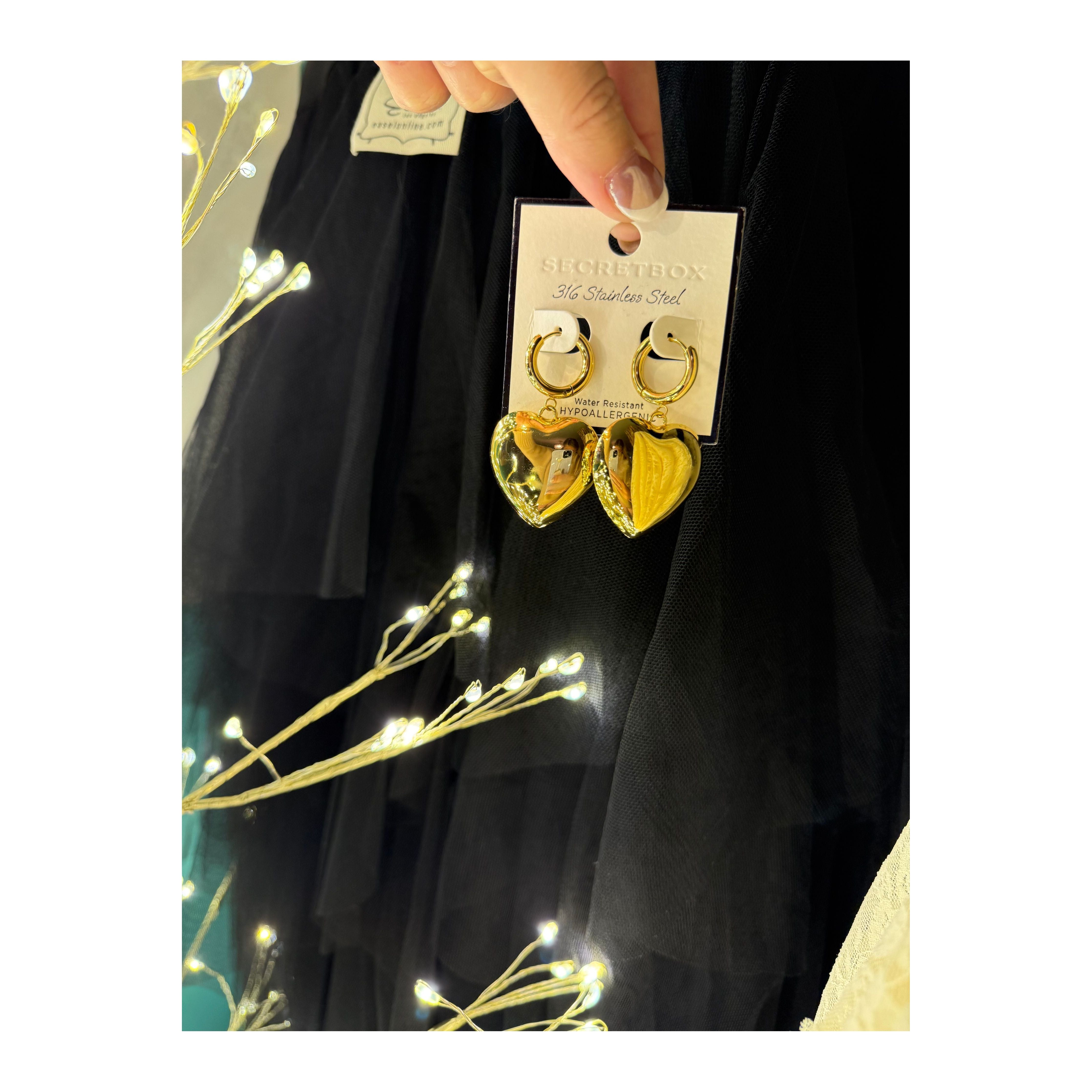 Chunky Heart Earrings
