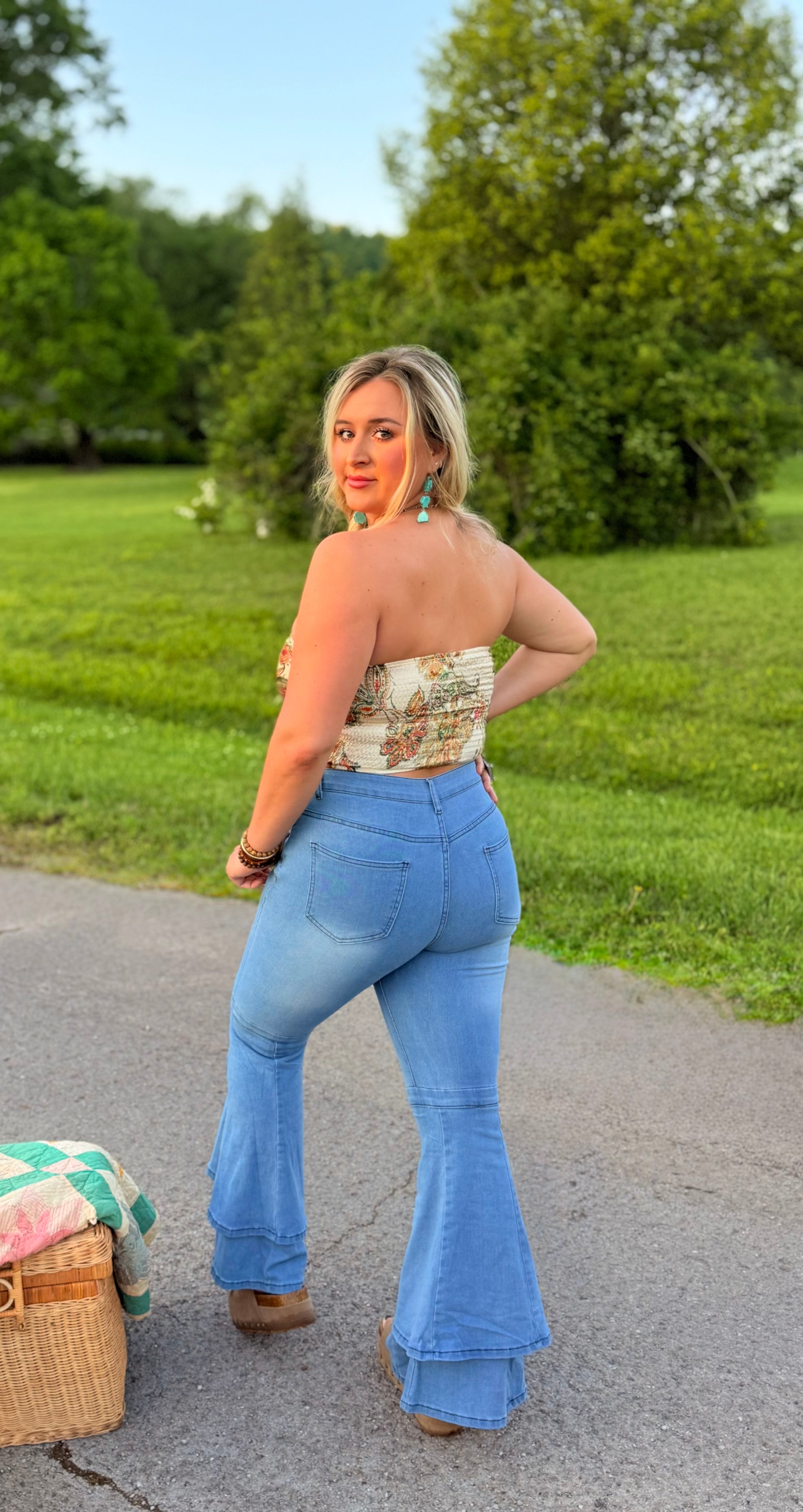 Sun Soaked Bandana Tube Top (Cream)