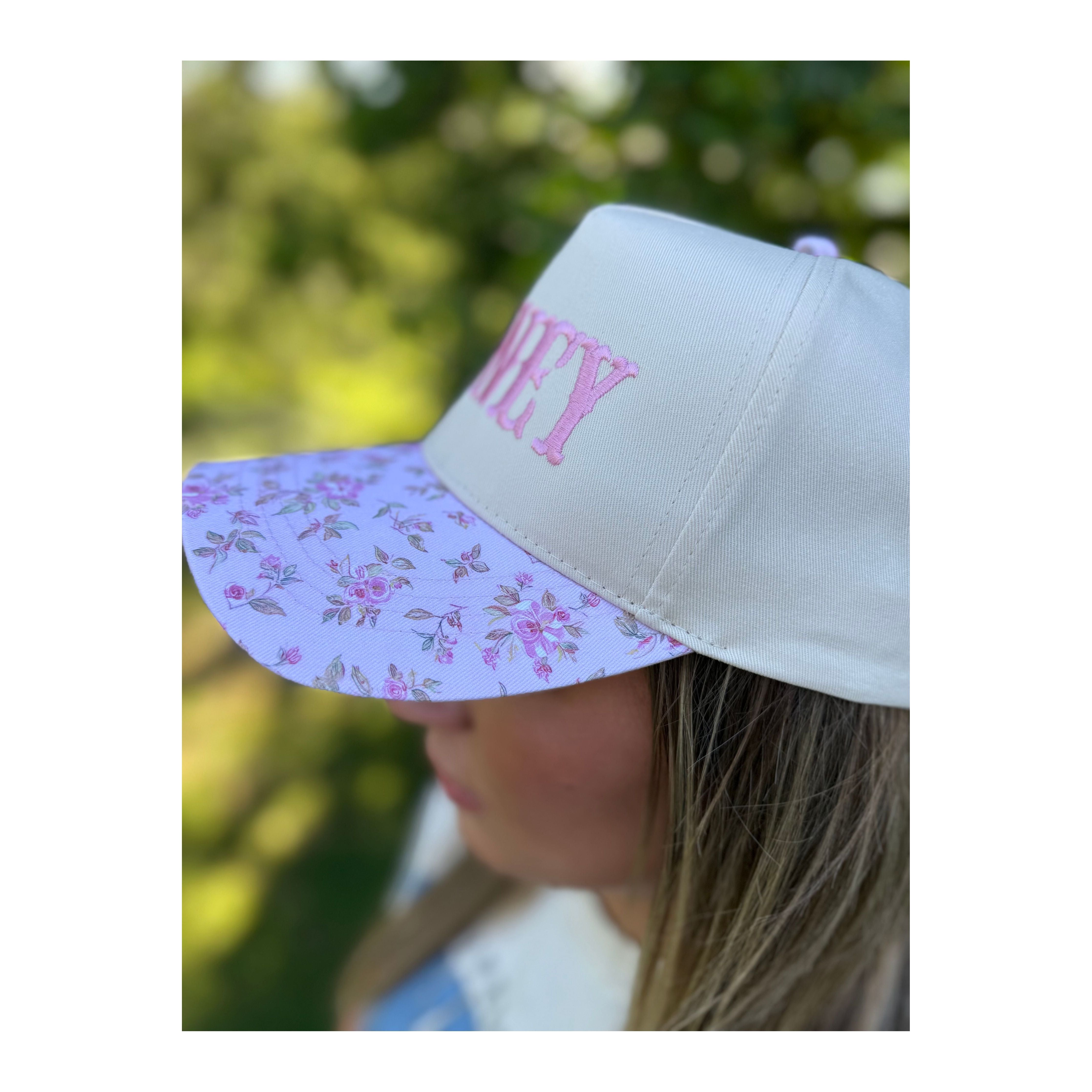 HONEY Floral Pink Hat