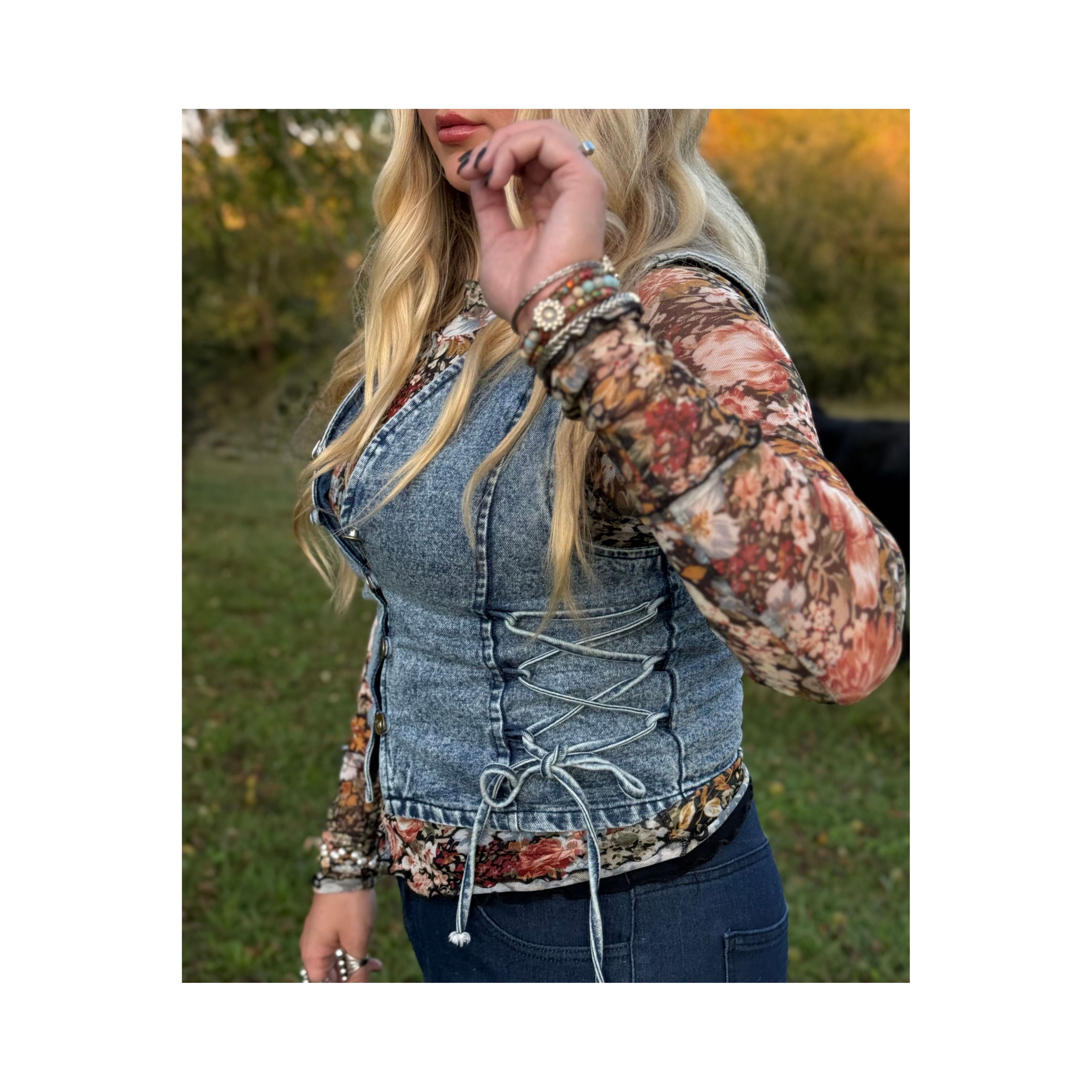 Wisteria Denim Vest