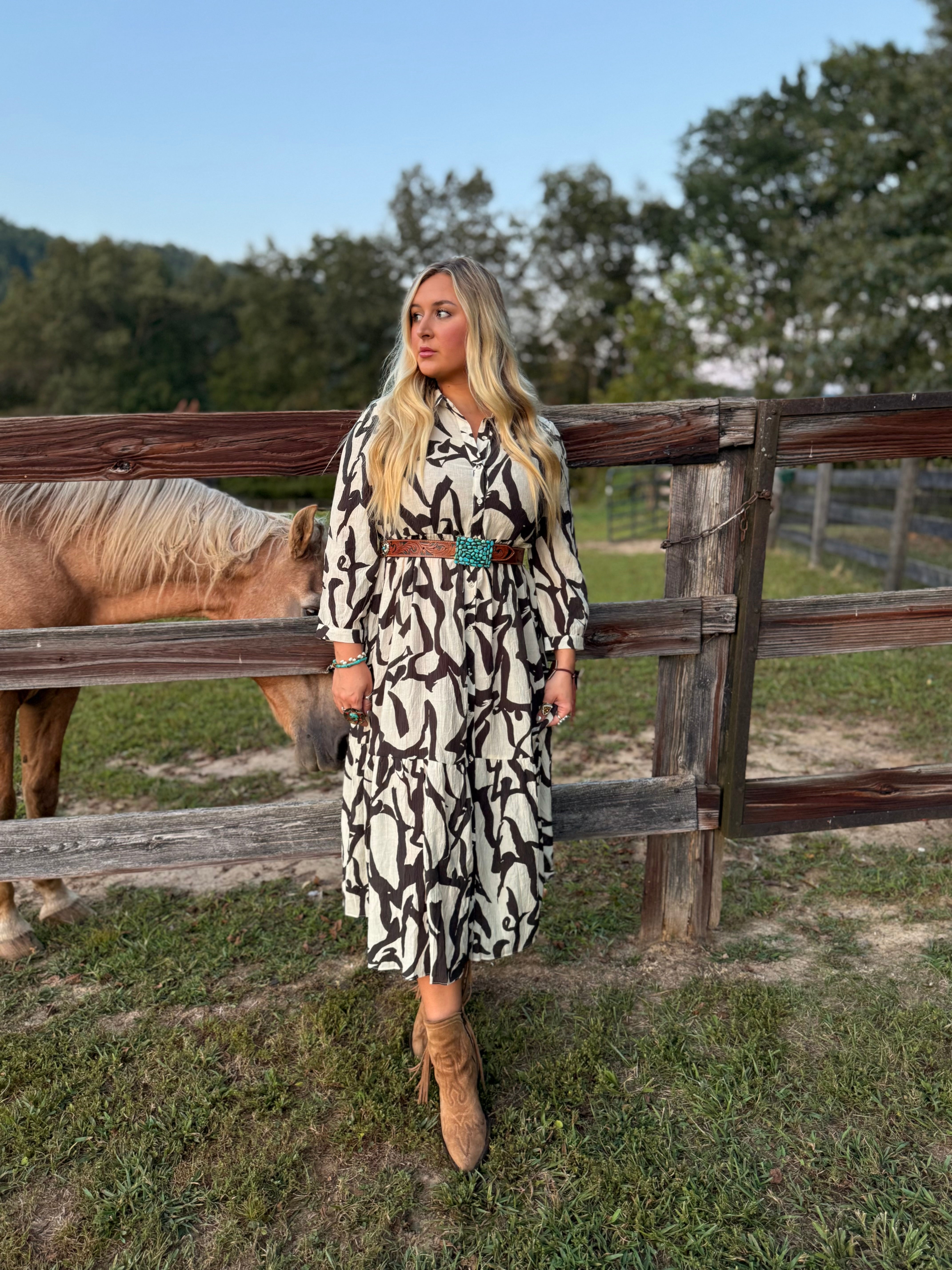 A lovely Day Black and White Dress