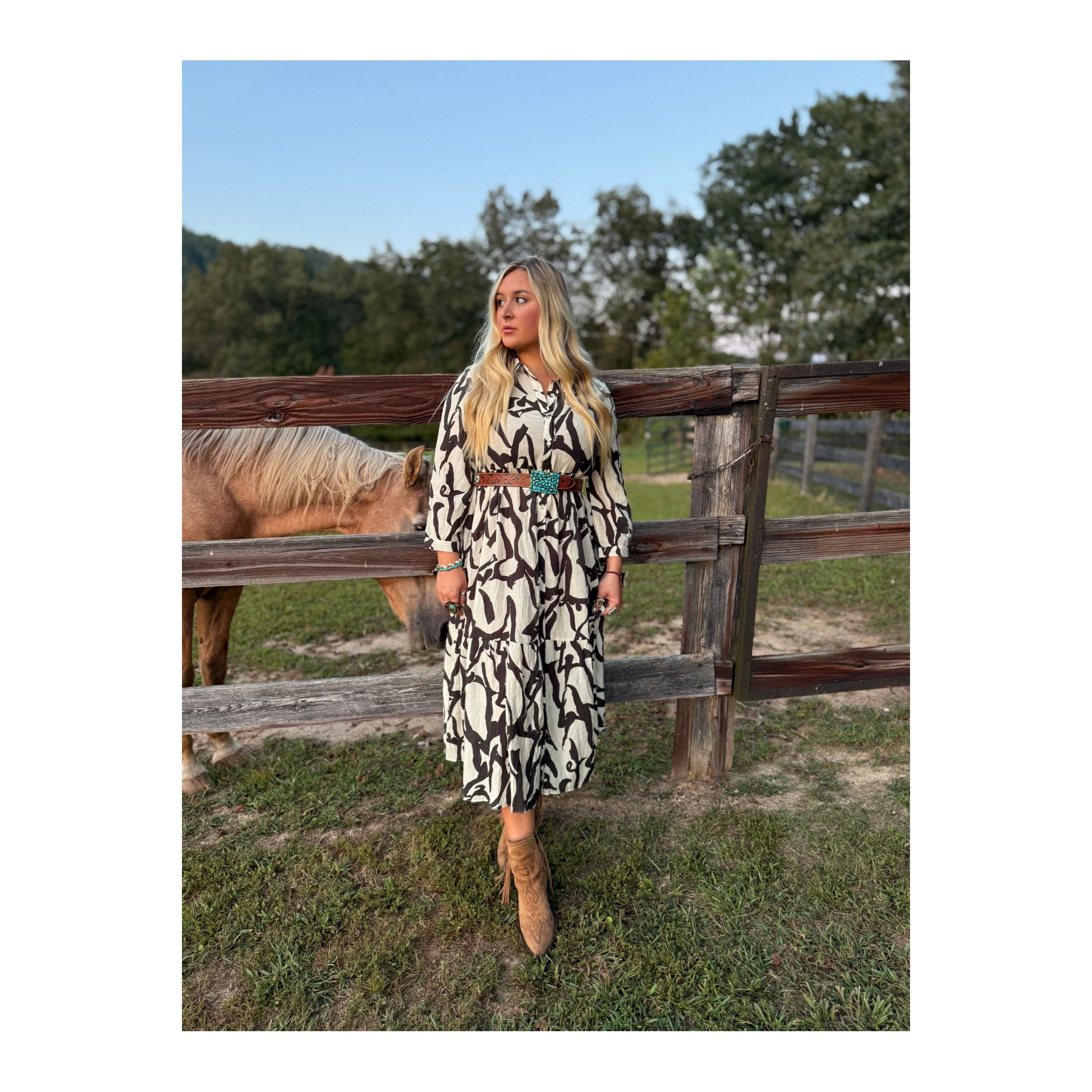 A lovely Day Black and White Dress