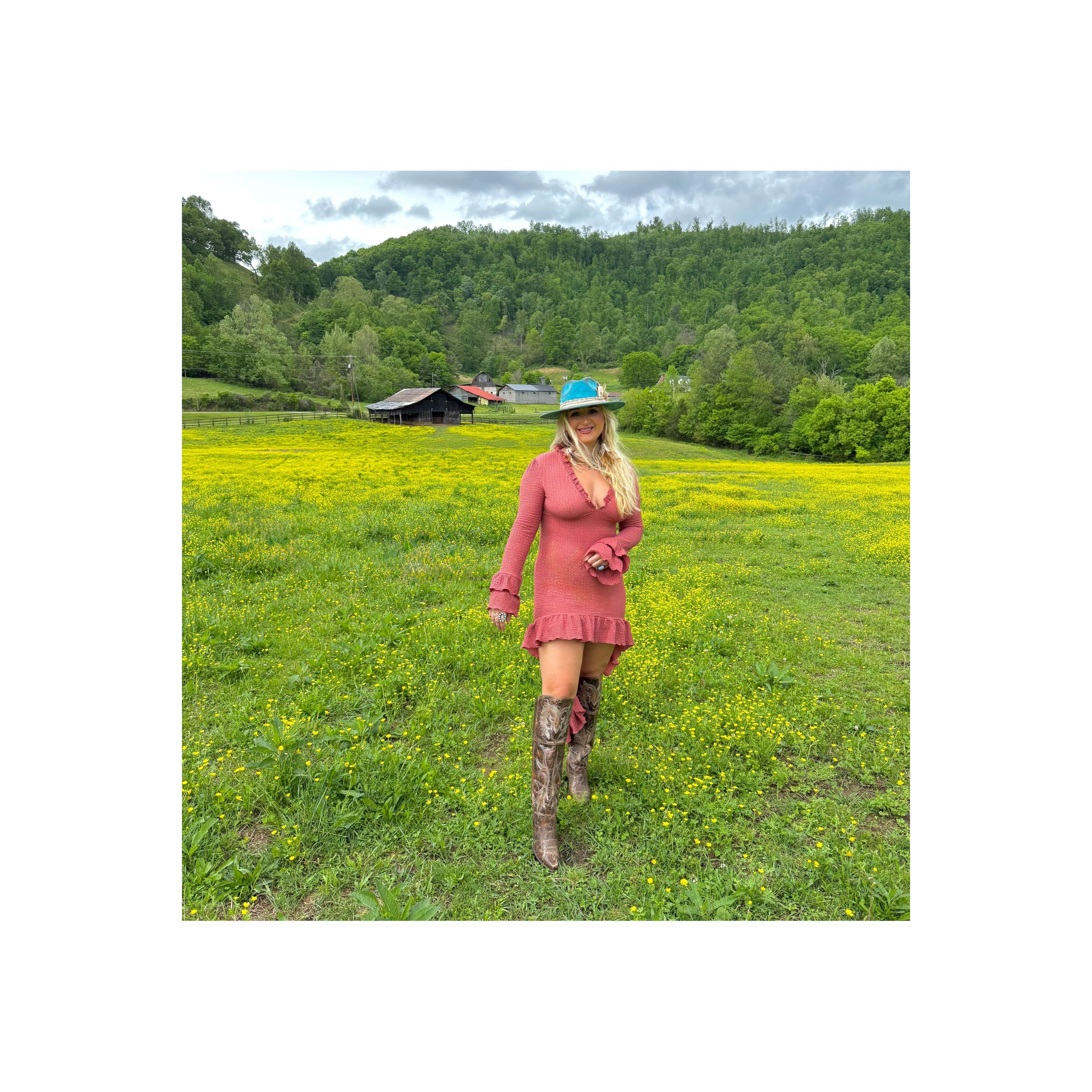 Rustic Daydream High Low Ruffle Dress