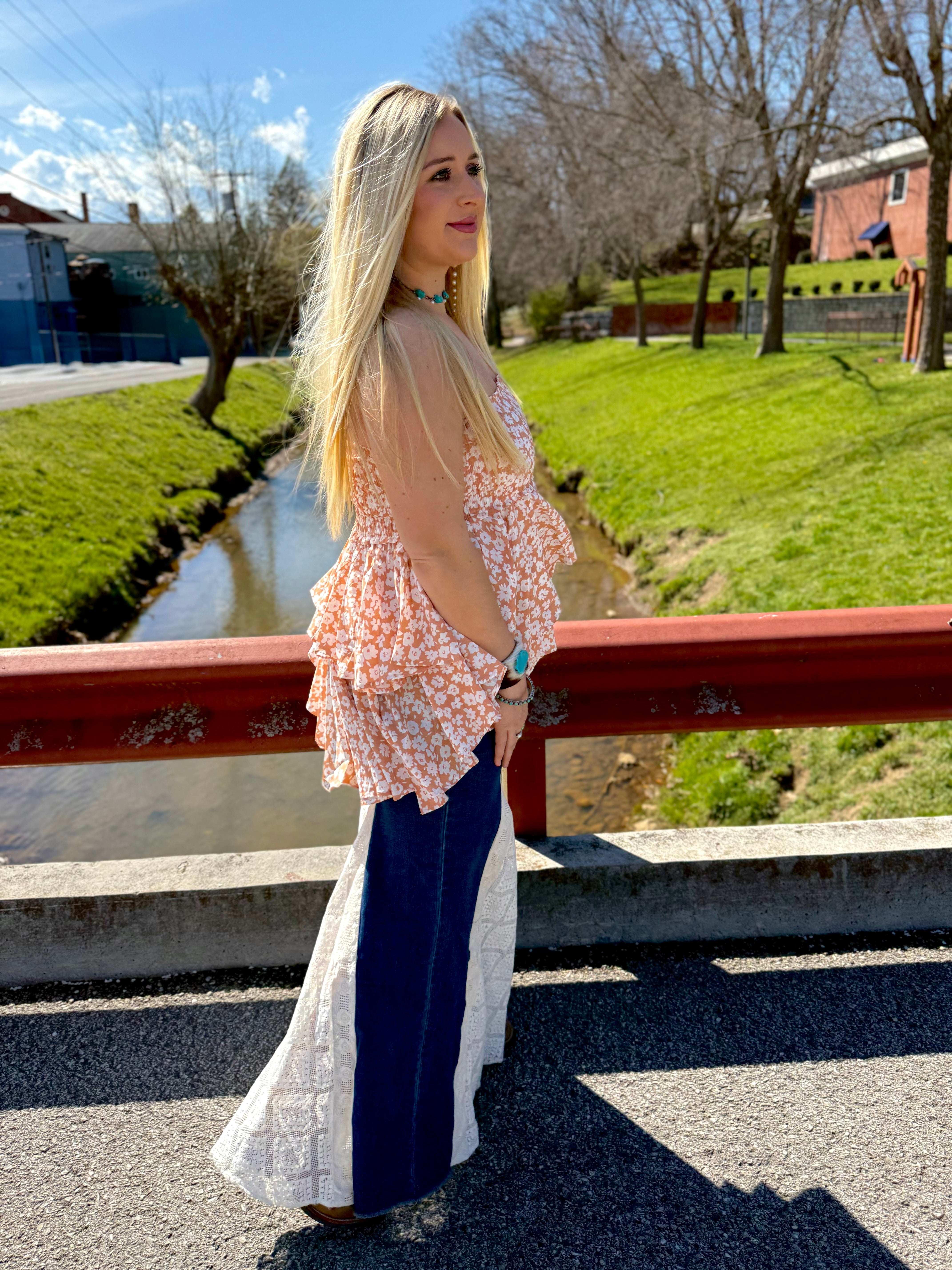 BY TOGETHER: Daisy Dream Ruffle Tube Top