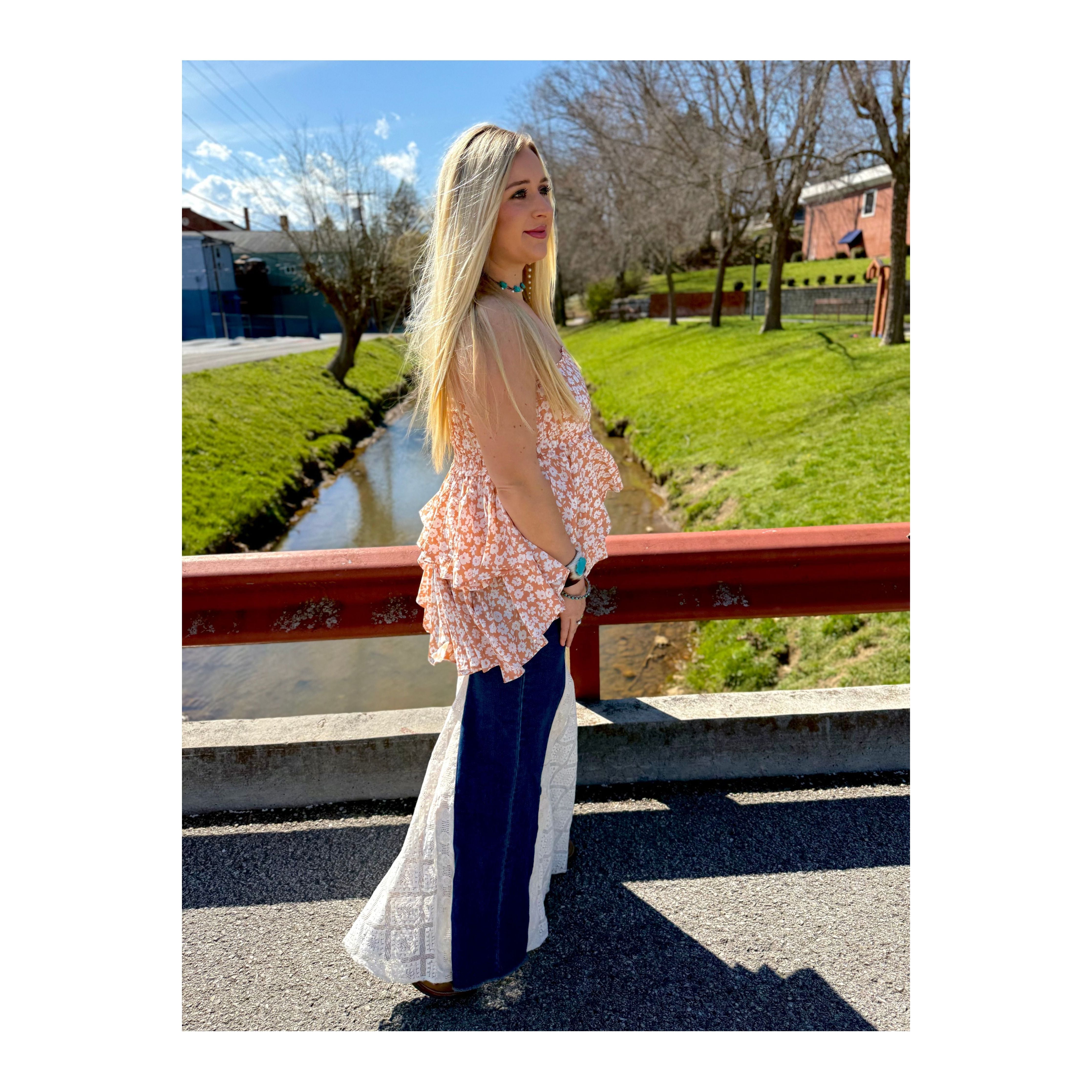 BY TOGETHER: Daisy Dream Ruffle Tube Top