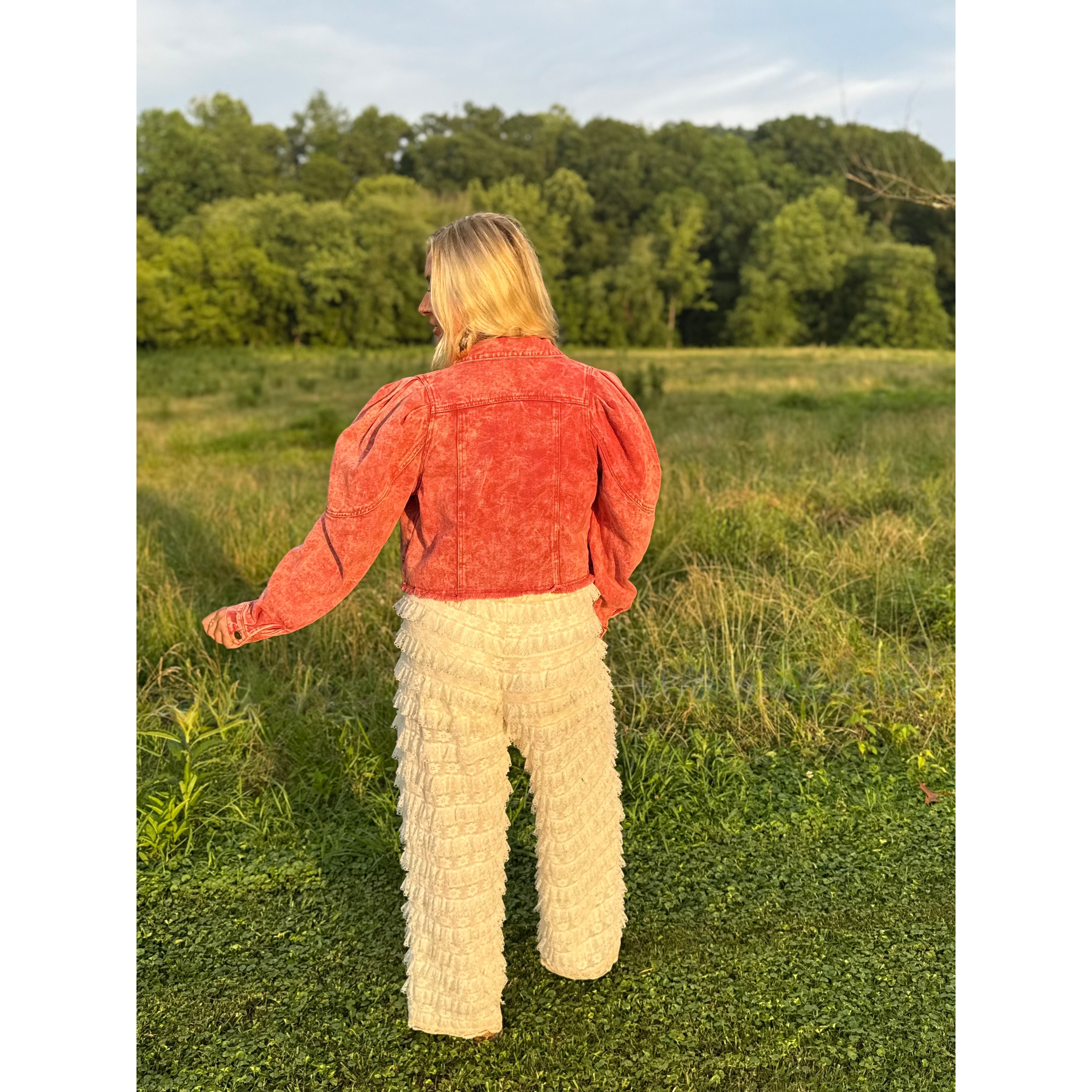 POL: Lace DayDream Ruffle Pants